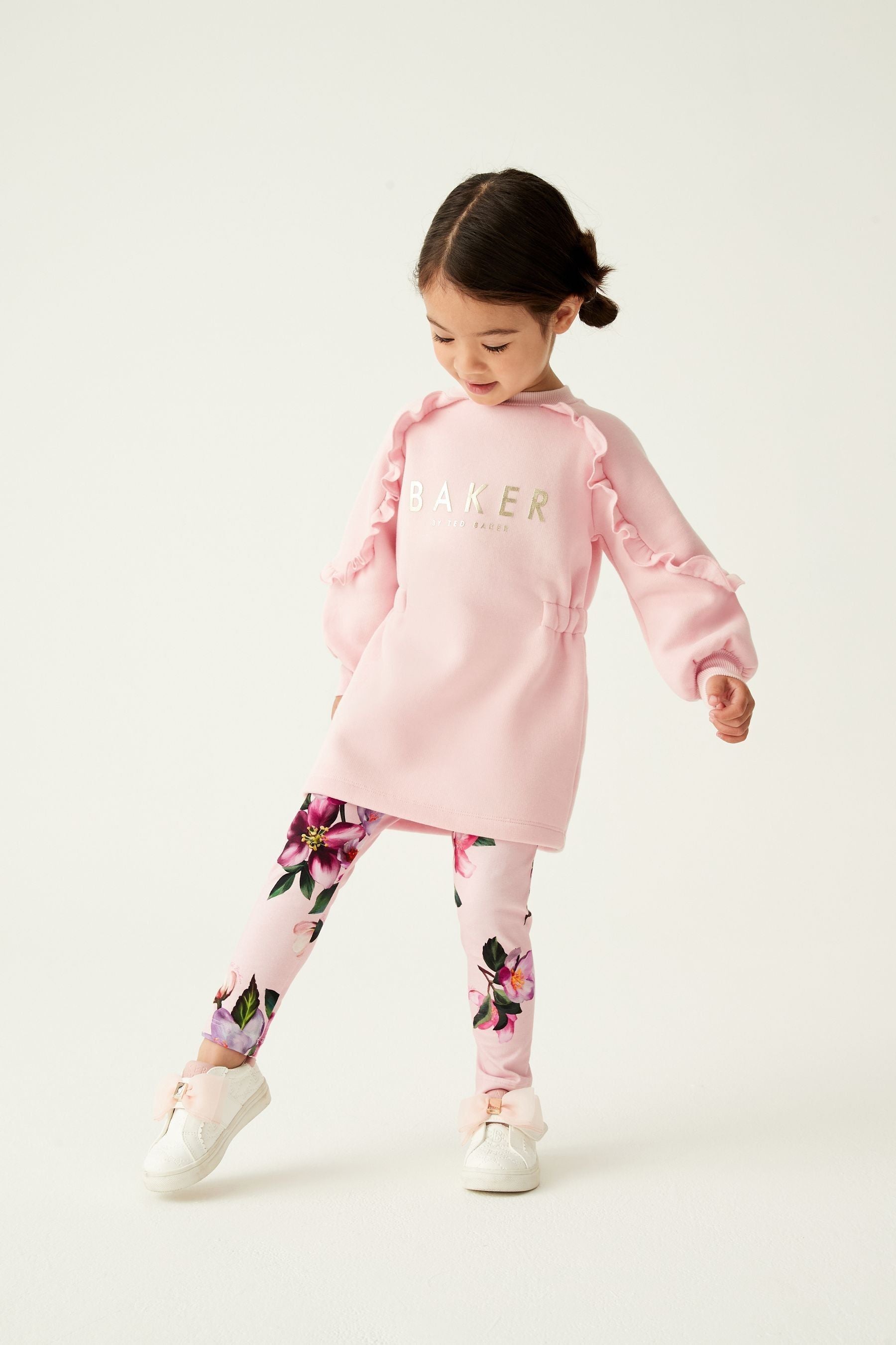 Baker by Ted Baker Pink Longline Sweater and Legging Set