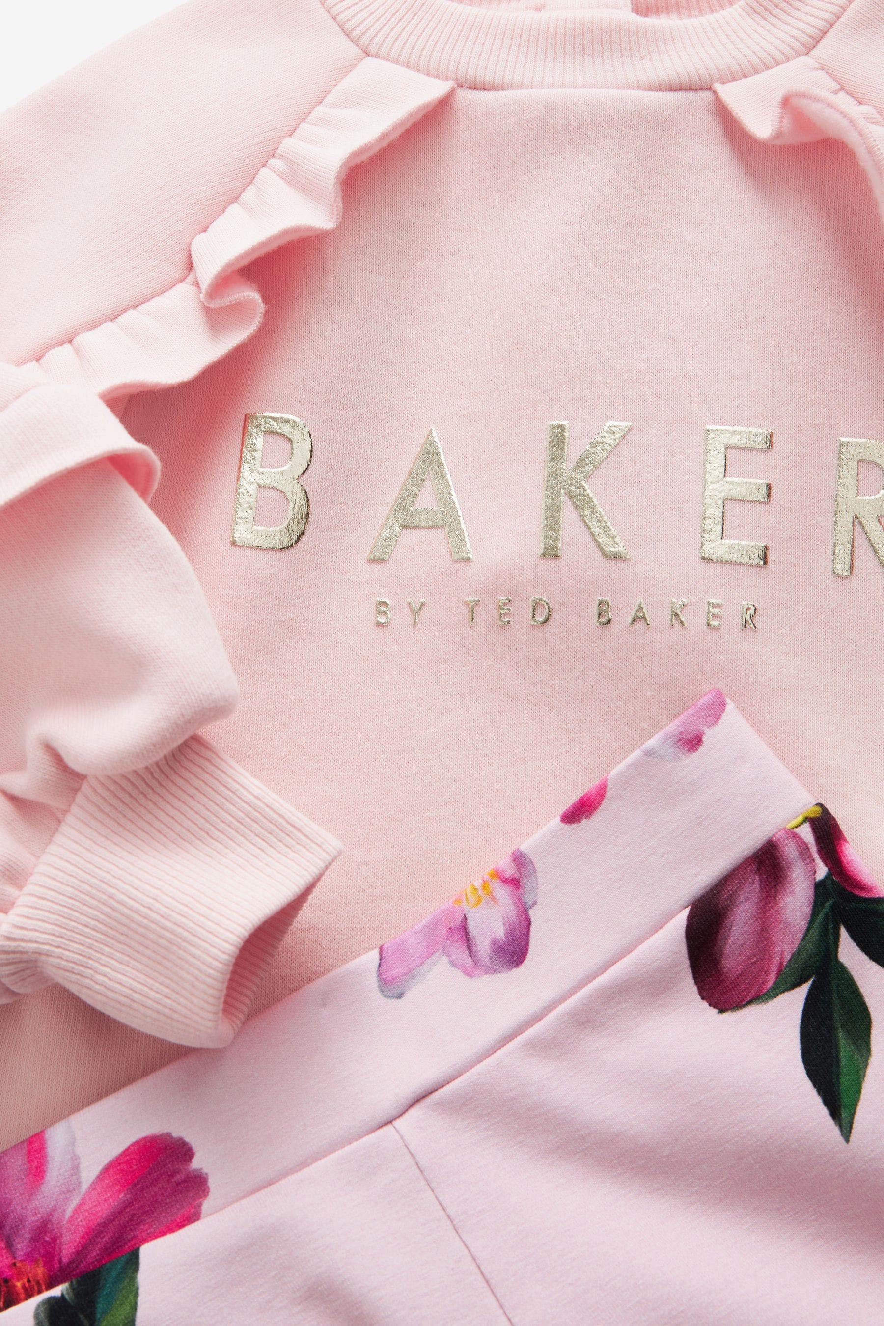 Baker by Ted Baker Pink Longline Sweater and Legging Set