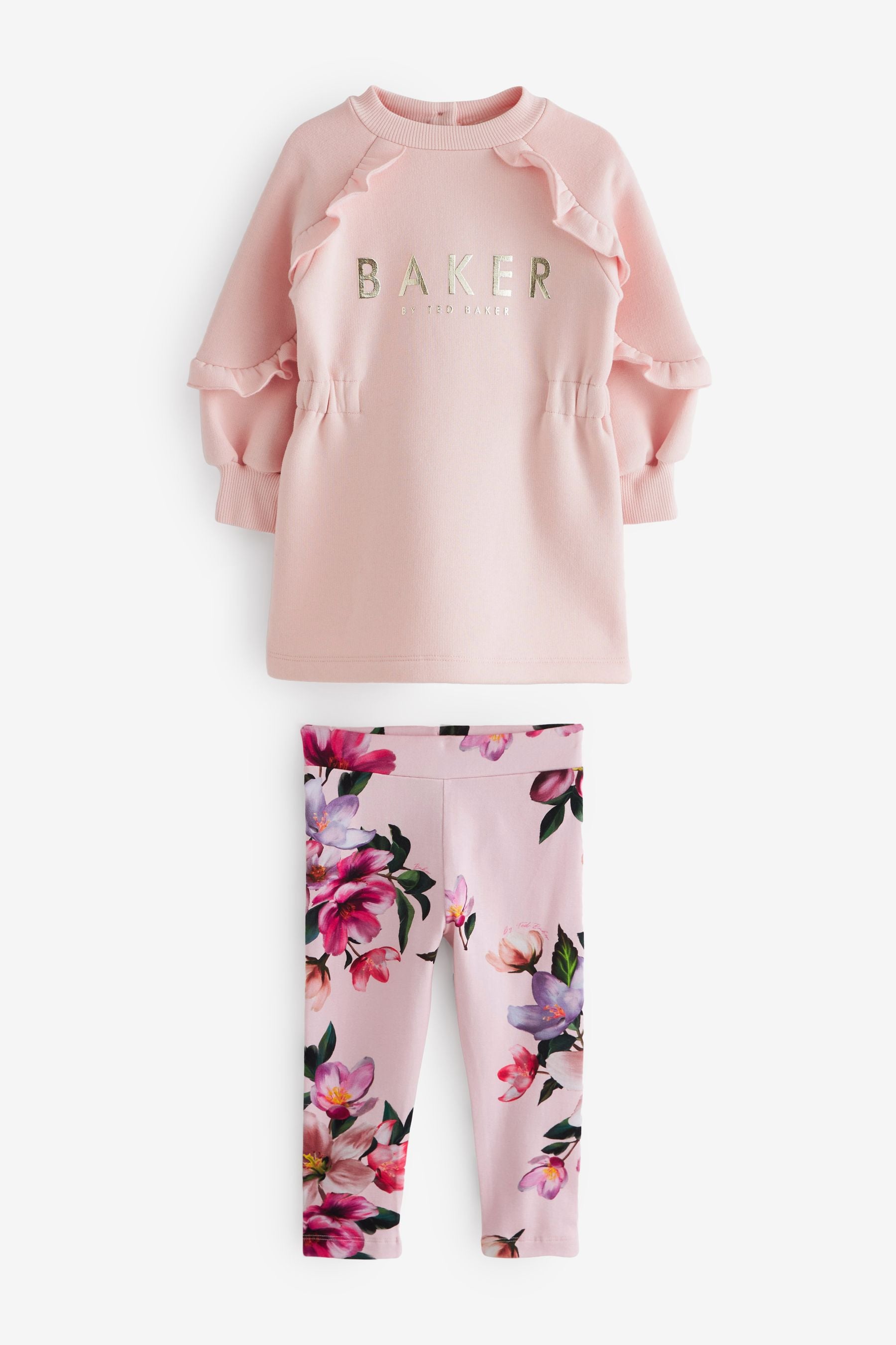 Baker by Ted Baker Pink Longline Sweater and Legging Set