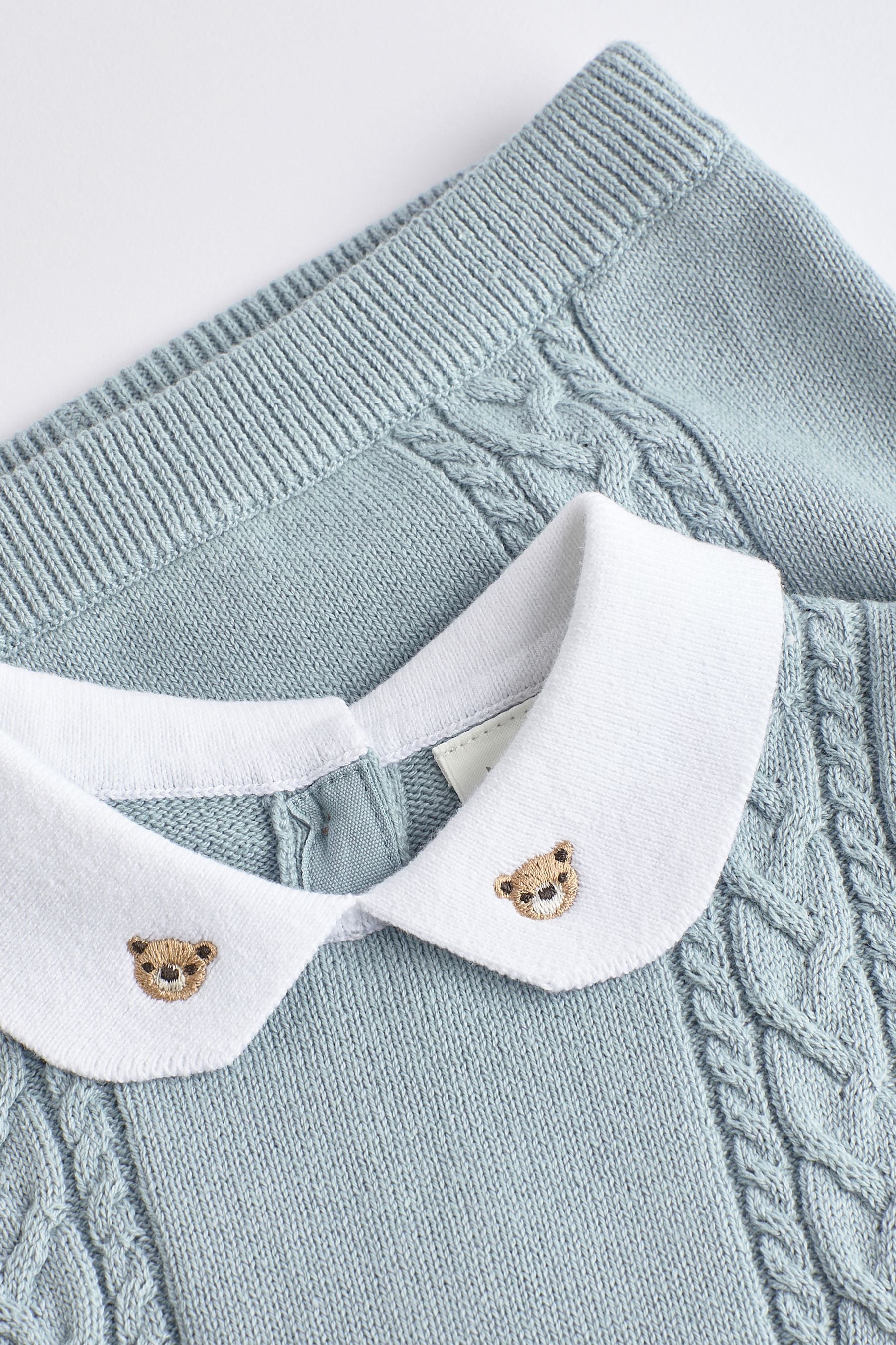 Blue Bear 100% Cotton Knitted Baby Top and Bloomer Short Set (0mths-2yrs)