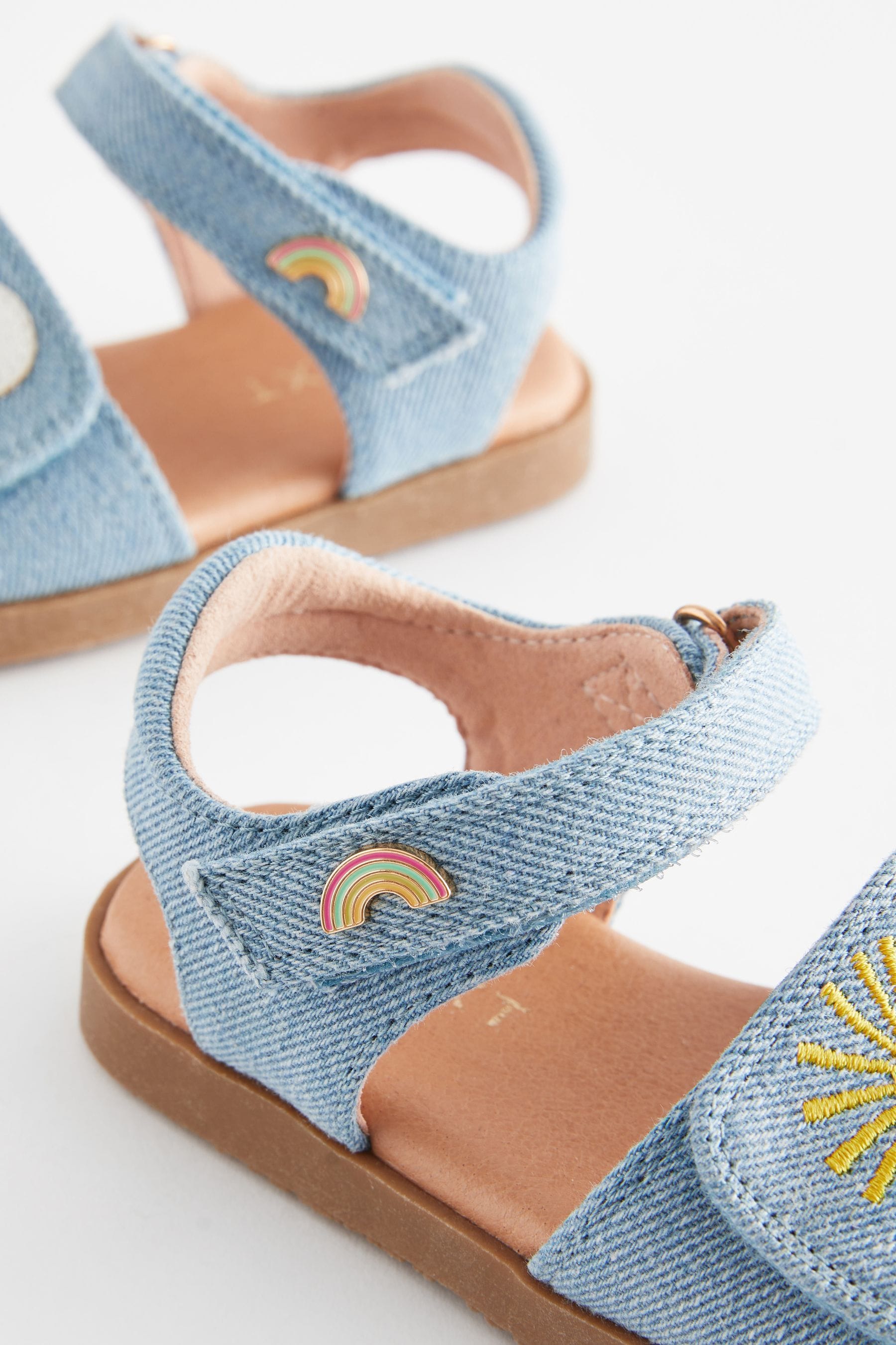 Blue Denim Rainbow Sandals