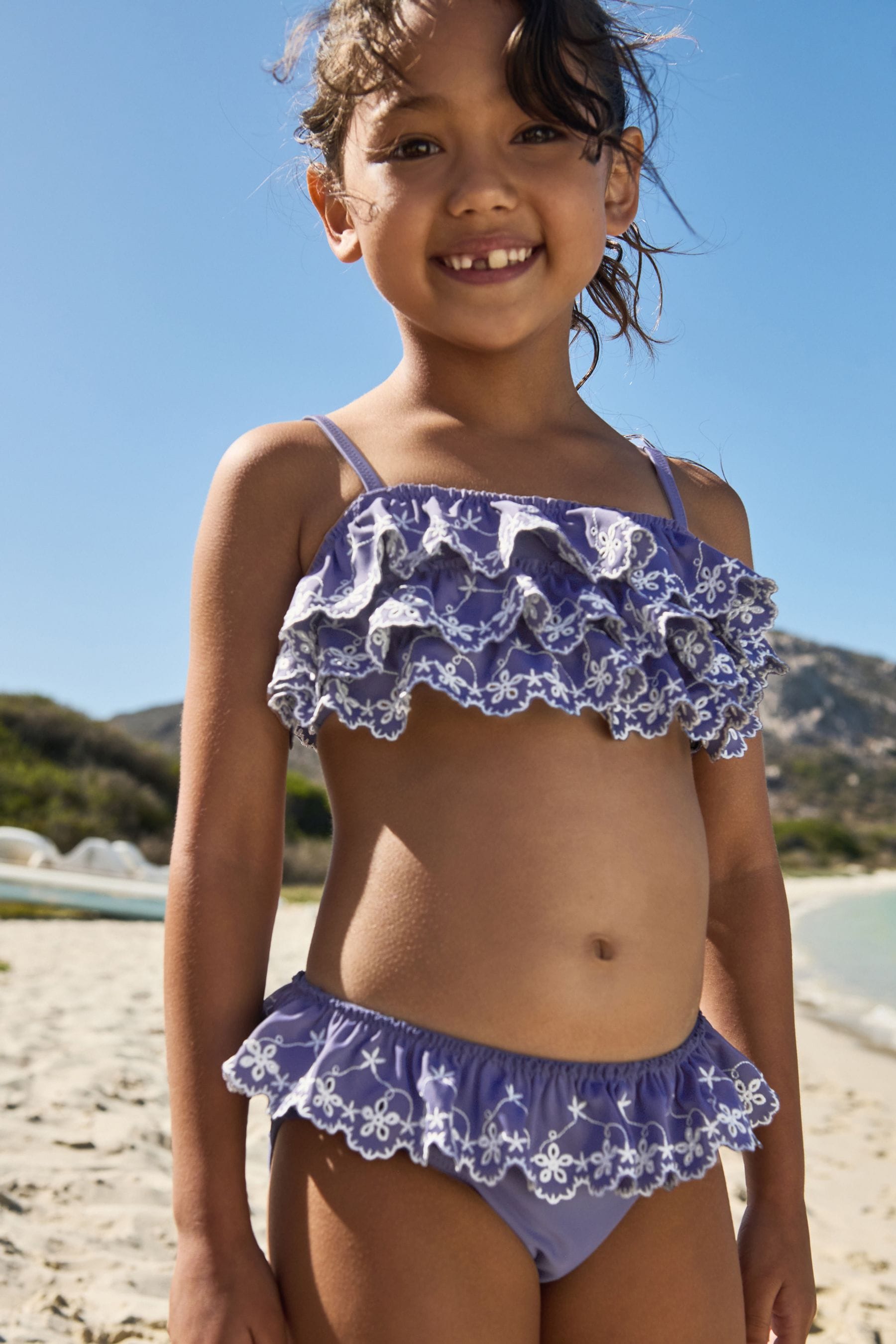 Navy Tiered Bikini (3-16yrs)