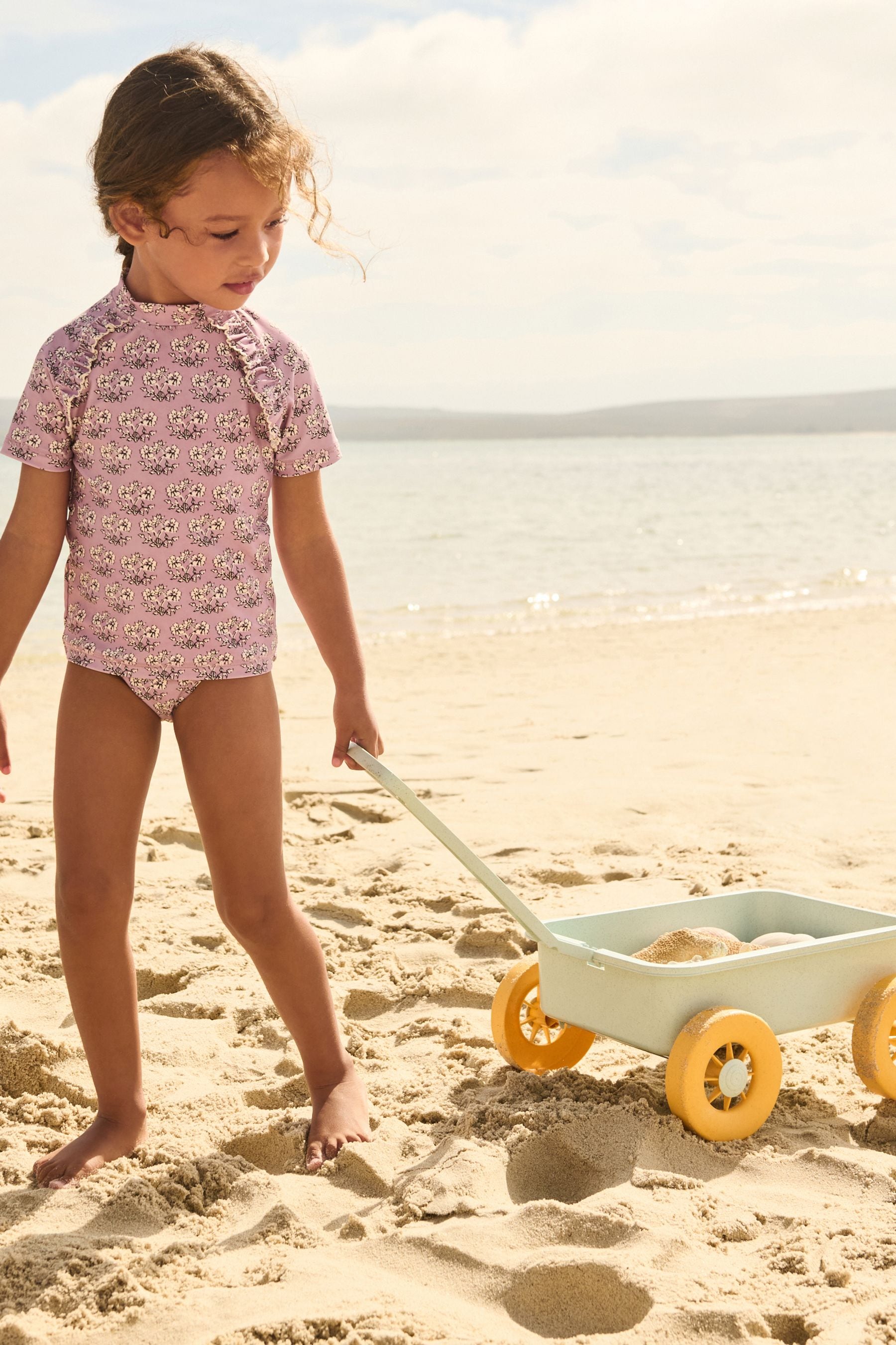 Lilac Purple Floral Sunsafe Swim Set (3mths-16yrs)