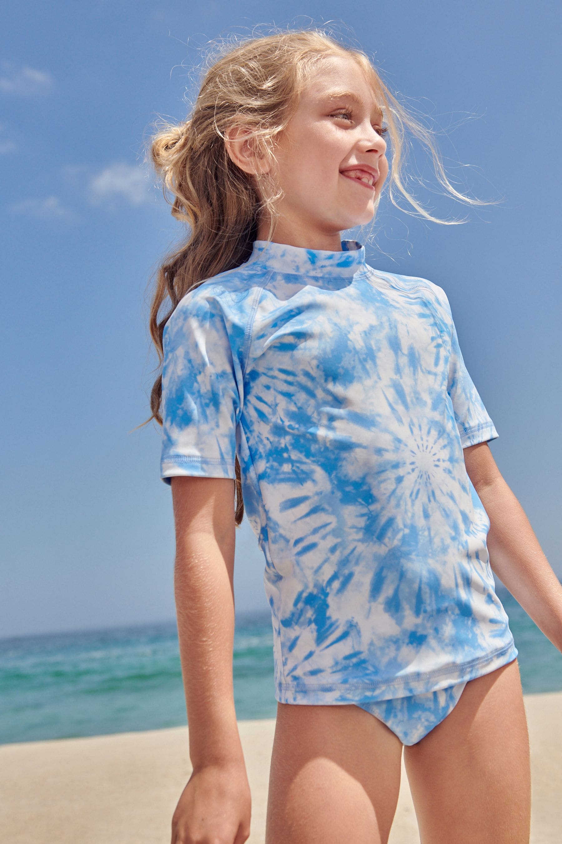 Blue Tie-Dye Rash Vest (3-16yrs)