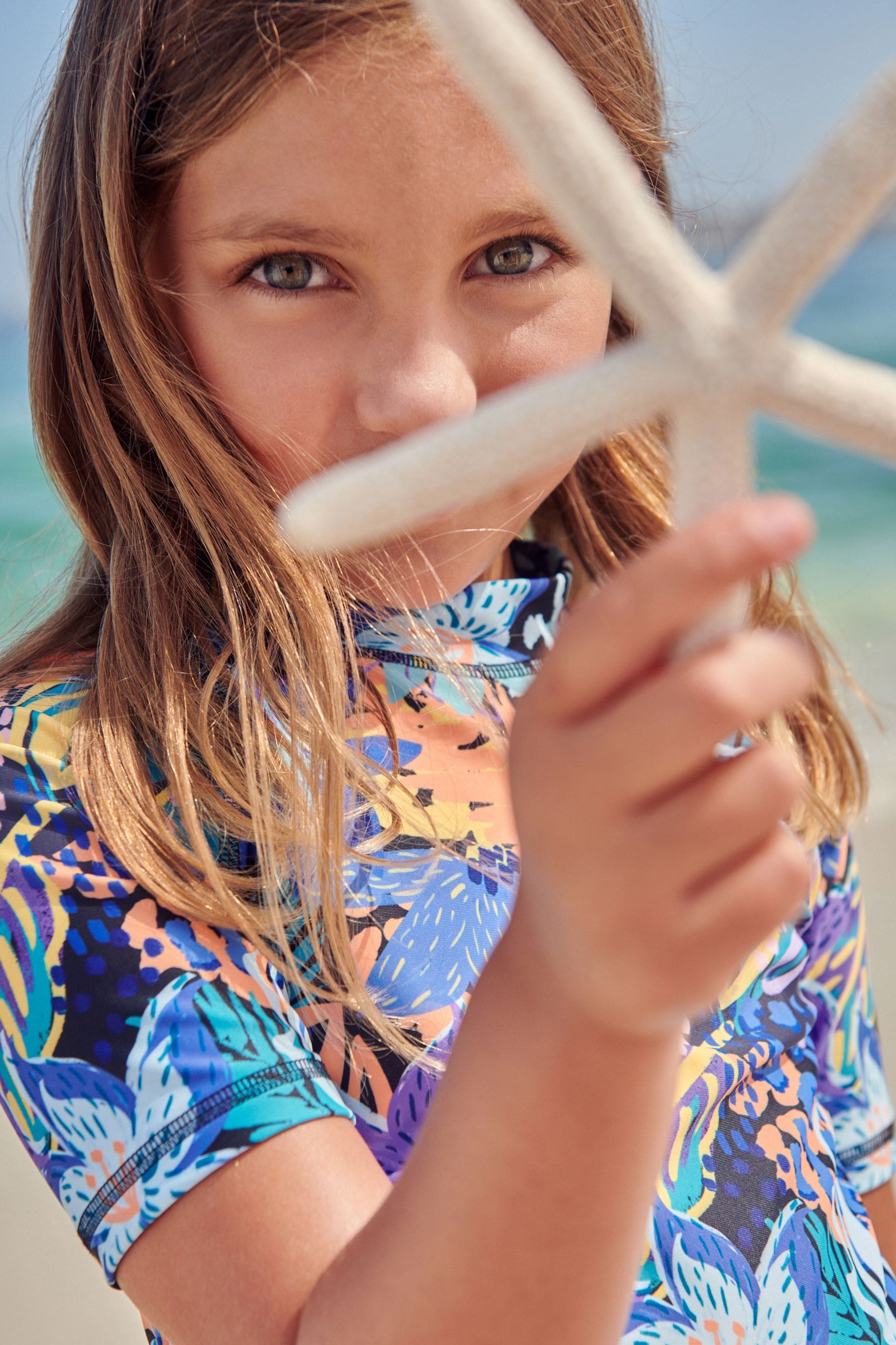 Purple Tropical Rash Vest (3-16yrs)