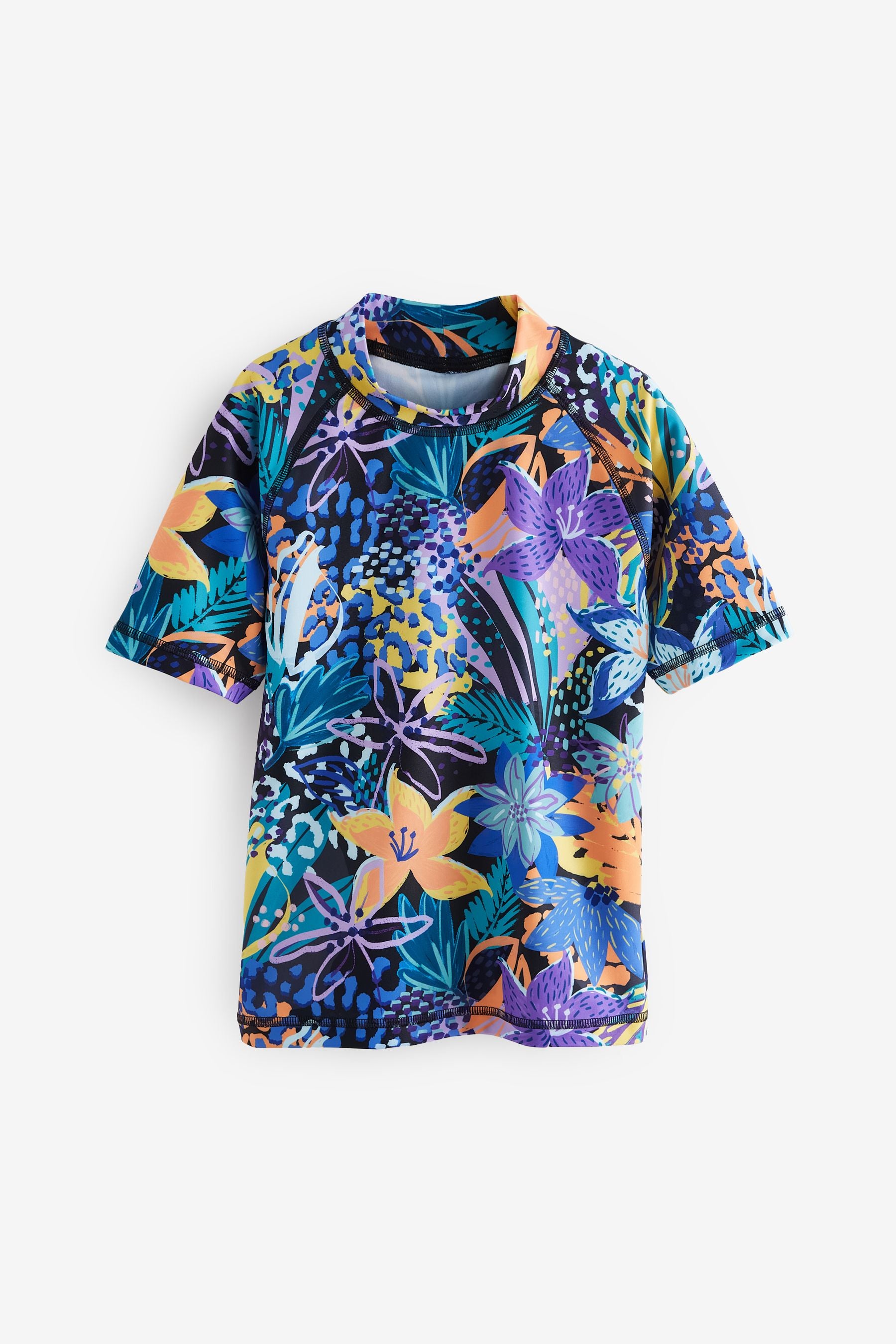 Purple Tropical Rash Vest (3-16yrs)