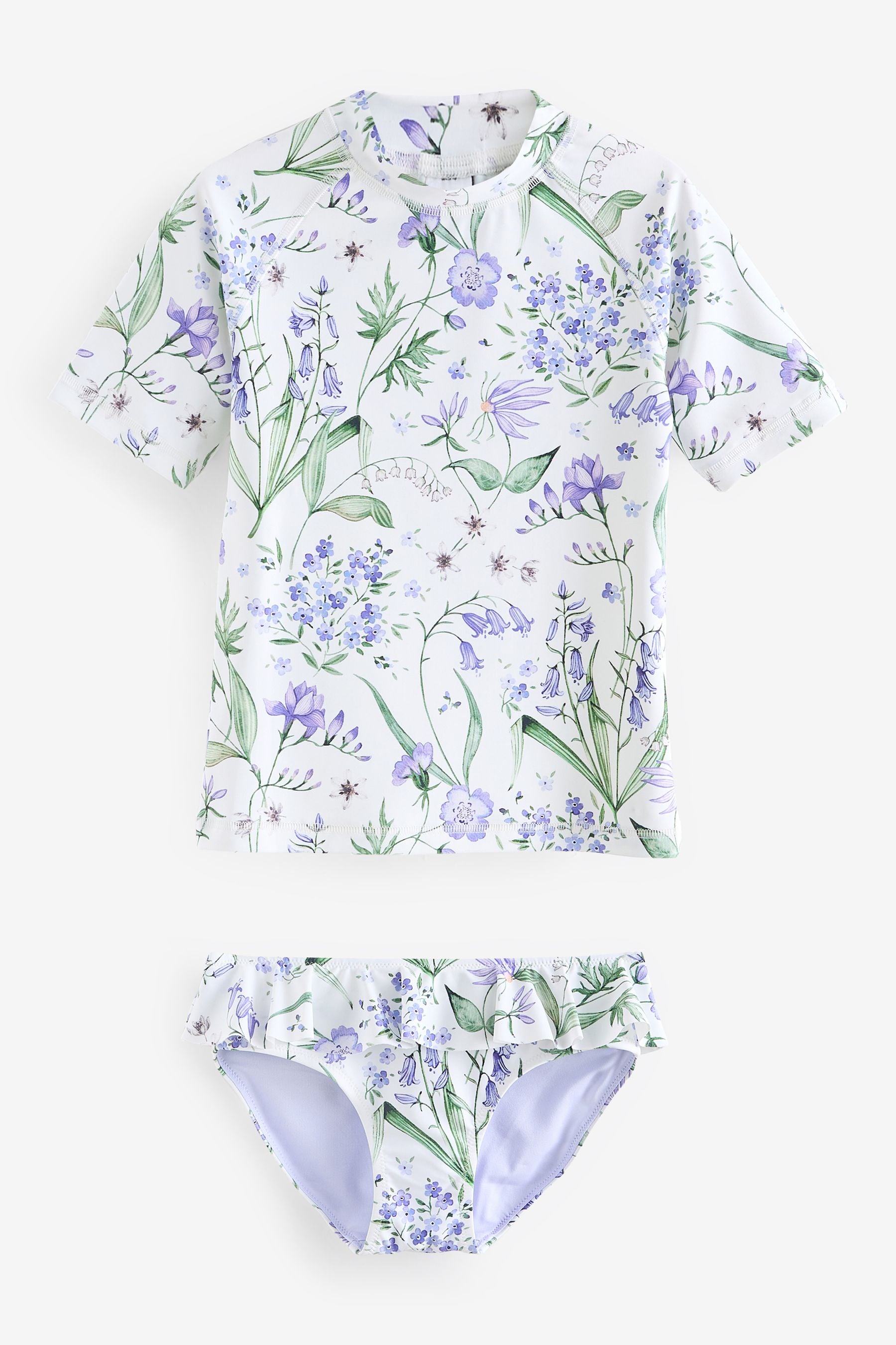 Purple Floral Sunsafe Swim Set (3-16yrs)