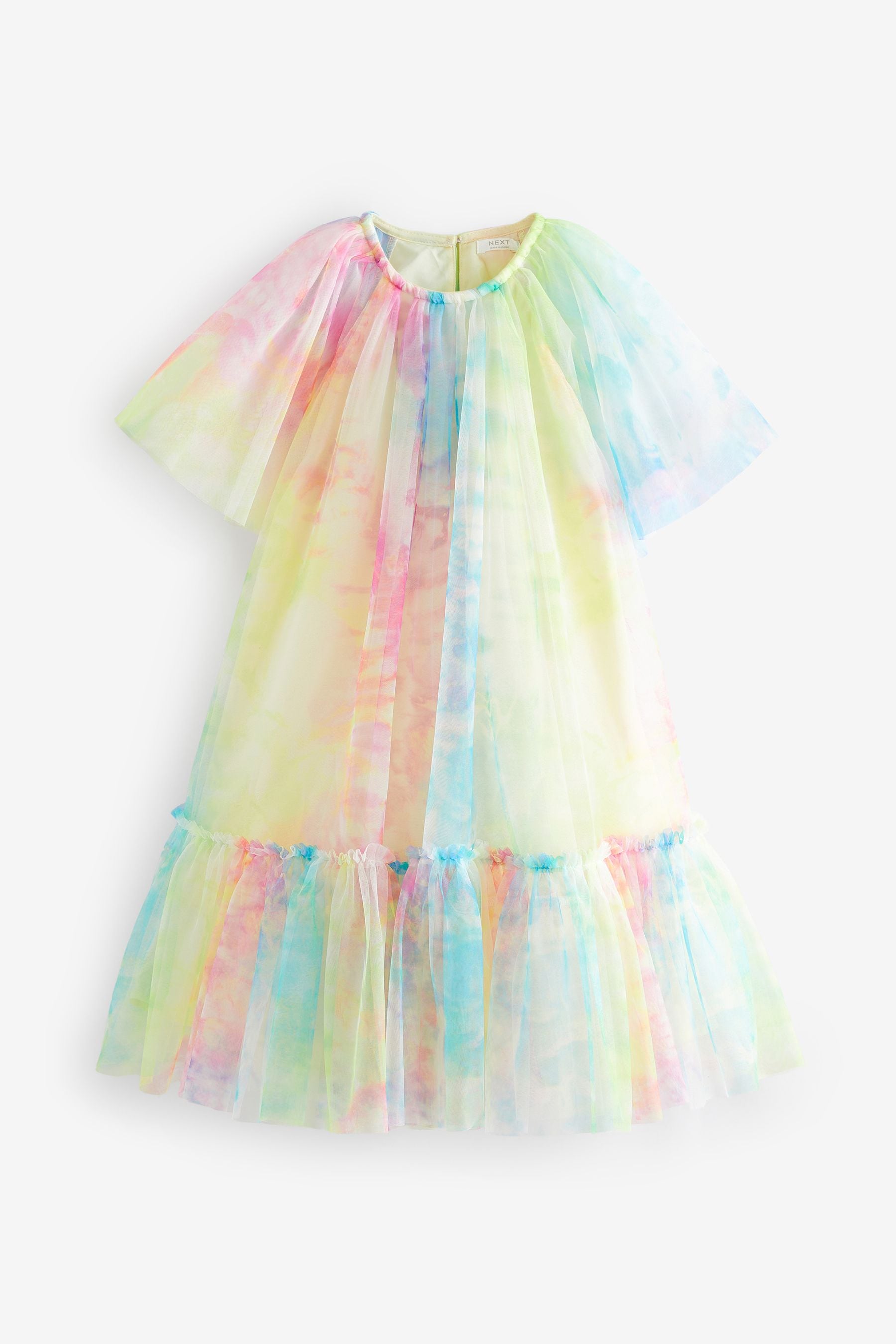 Rainbow Tie-Dye Mesh Party Dress (3mths-16yrs)