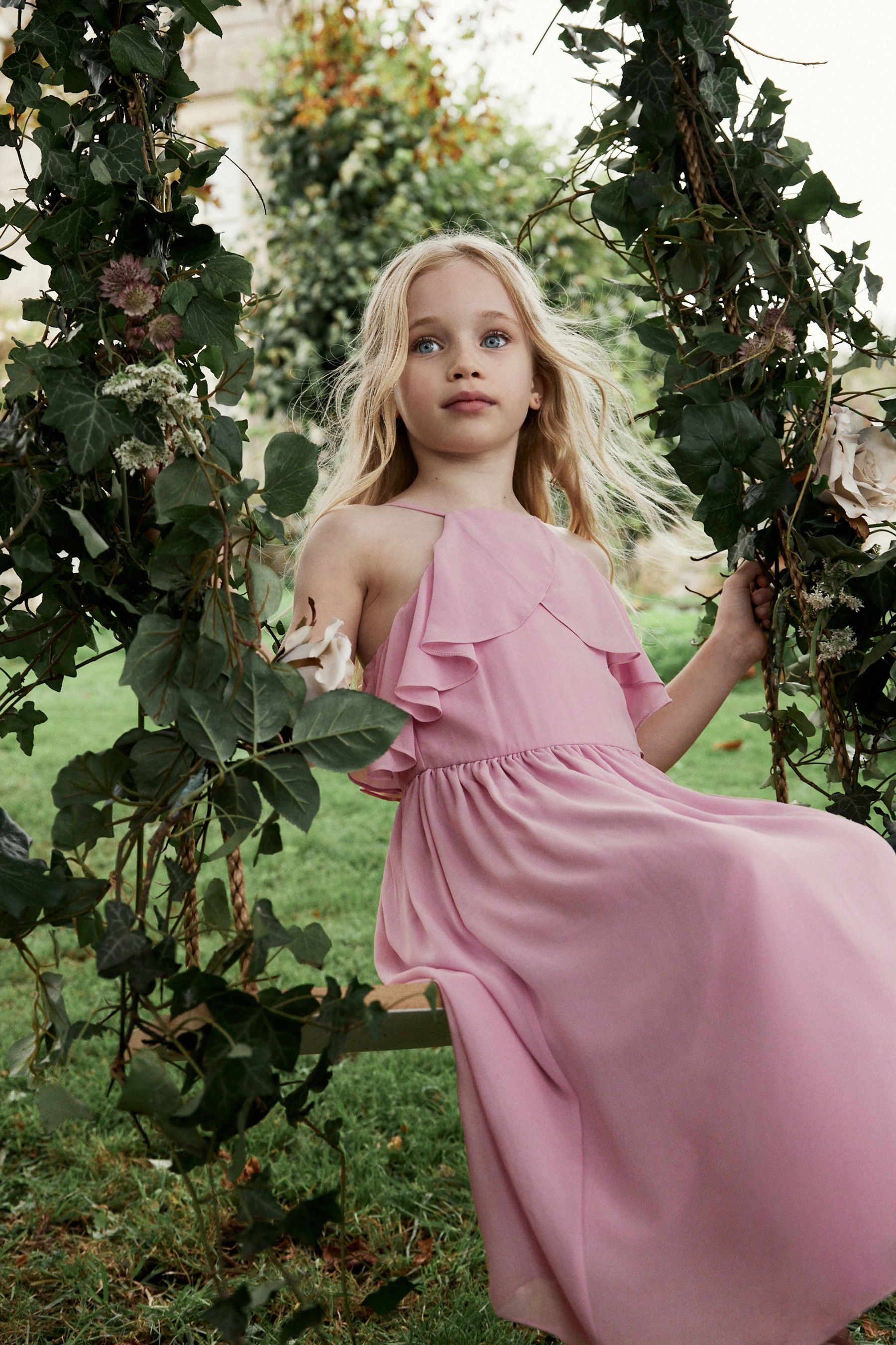 Pink Ruffle Prom Dress (6-16yrs)