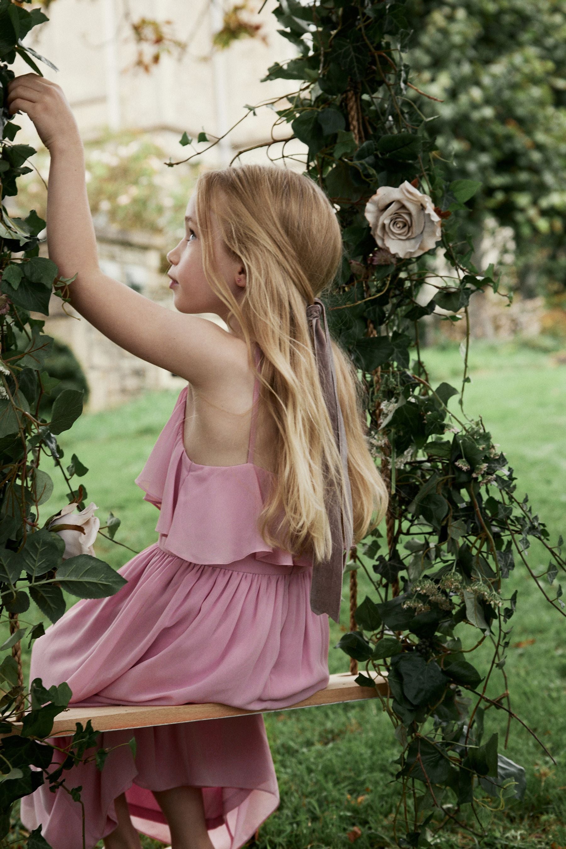 Pink Ruffle Prom Dress (6-16yrs)