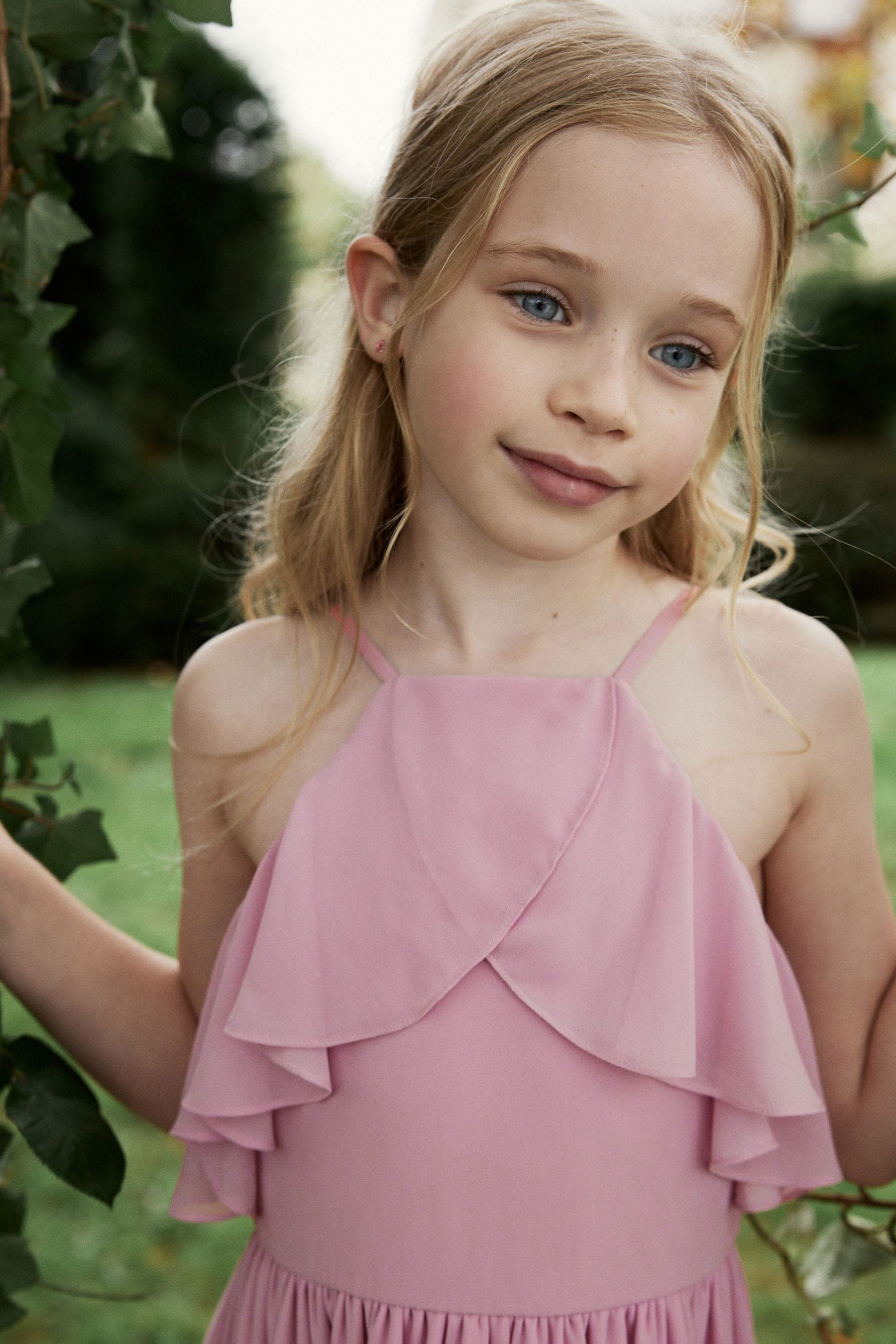 Pink Ruffle Prom Dress (6-16yrs)