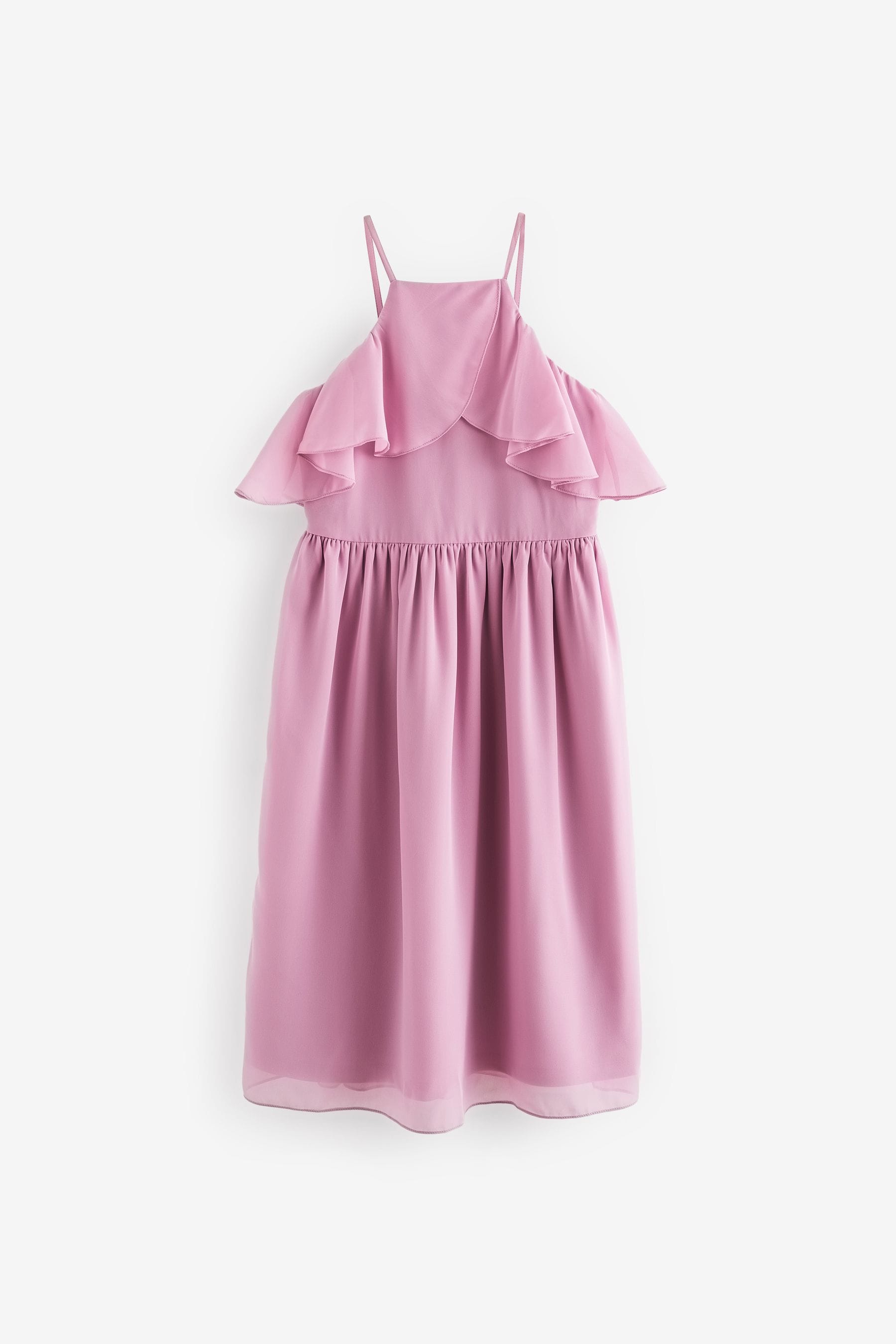 Pink Ruffle Prom Dress (6-16yrs)