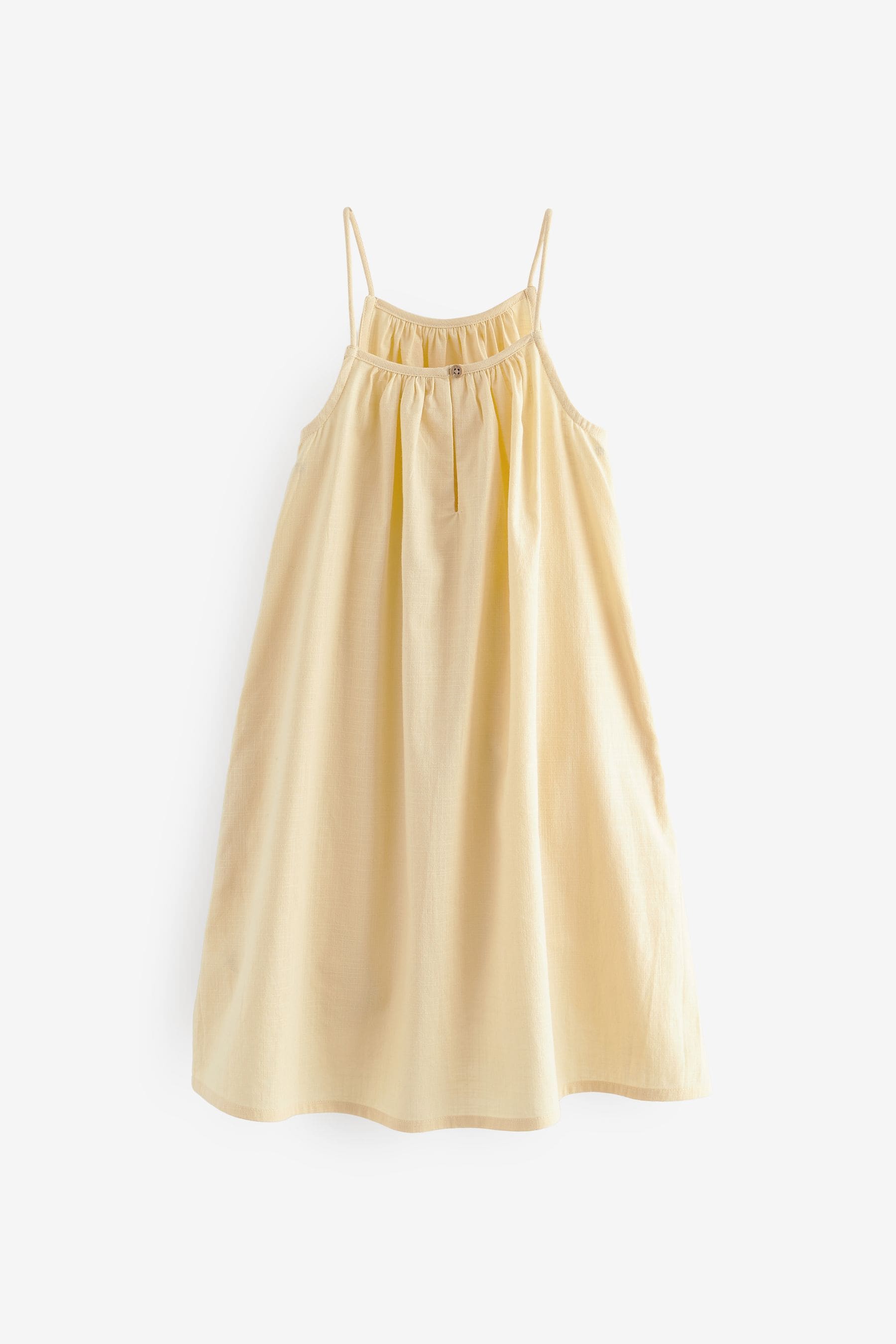 Yellow Pineapple Embroidered Dress (3-16yrs)