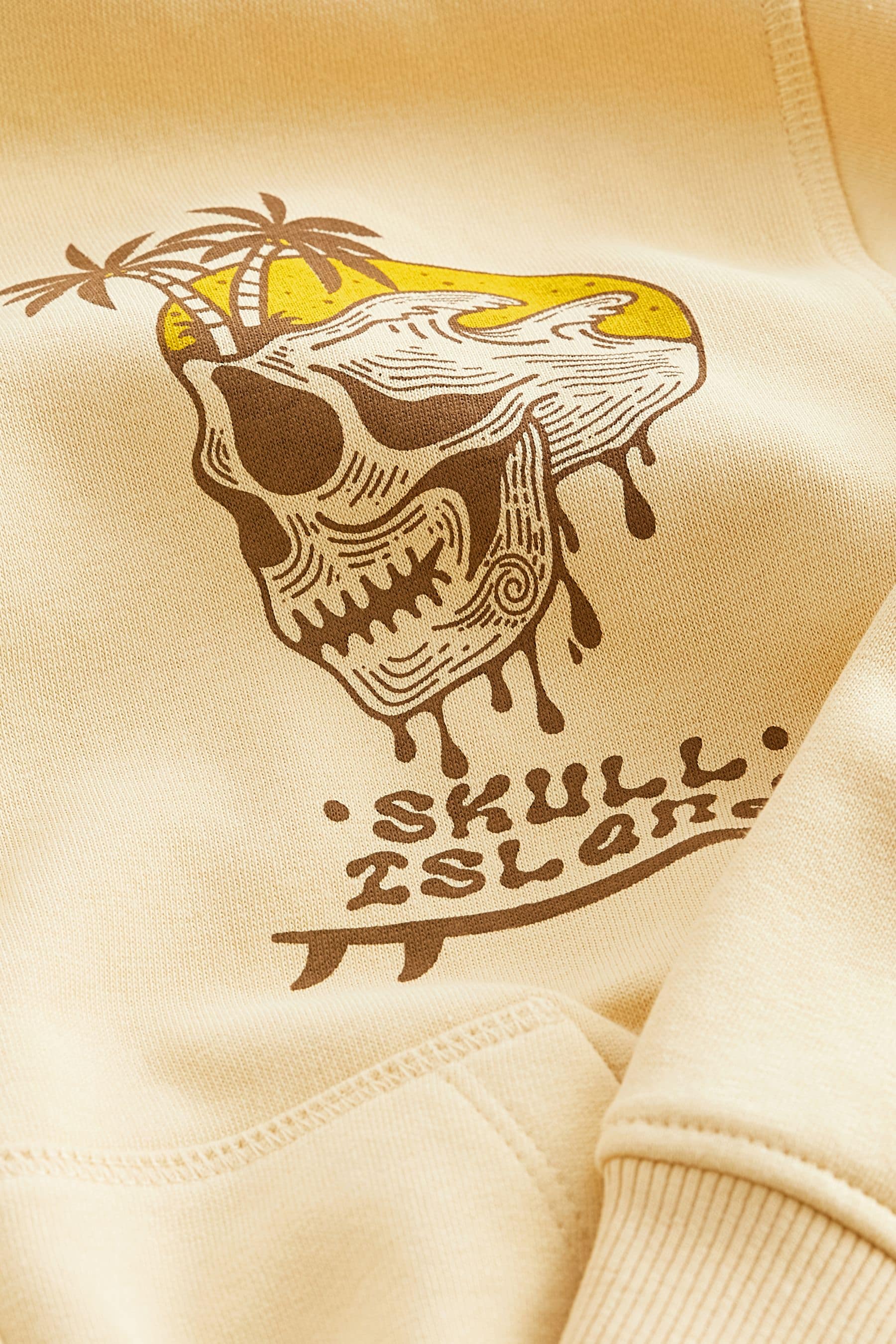 Yellow Zip Through Hoodie With Front And Back Print (3-16yrs)