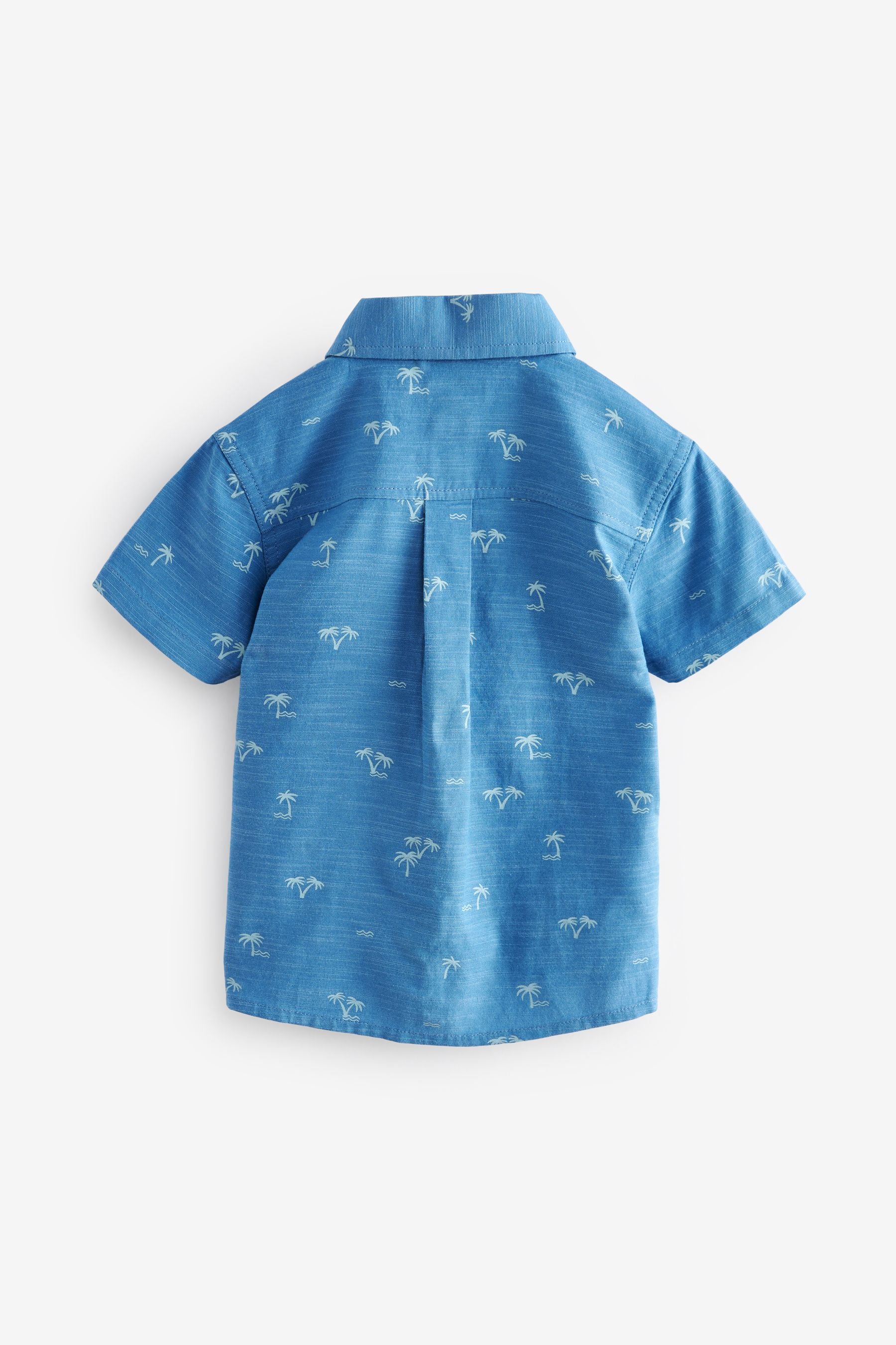 Blue Short Sleeve Printed Shirt (3mths-7yrs)