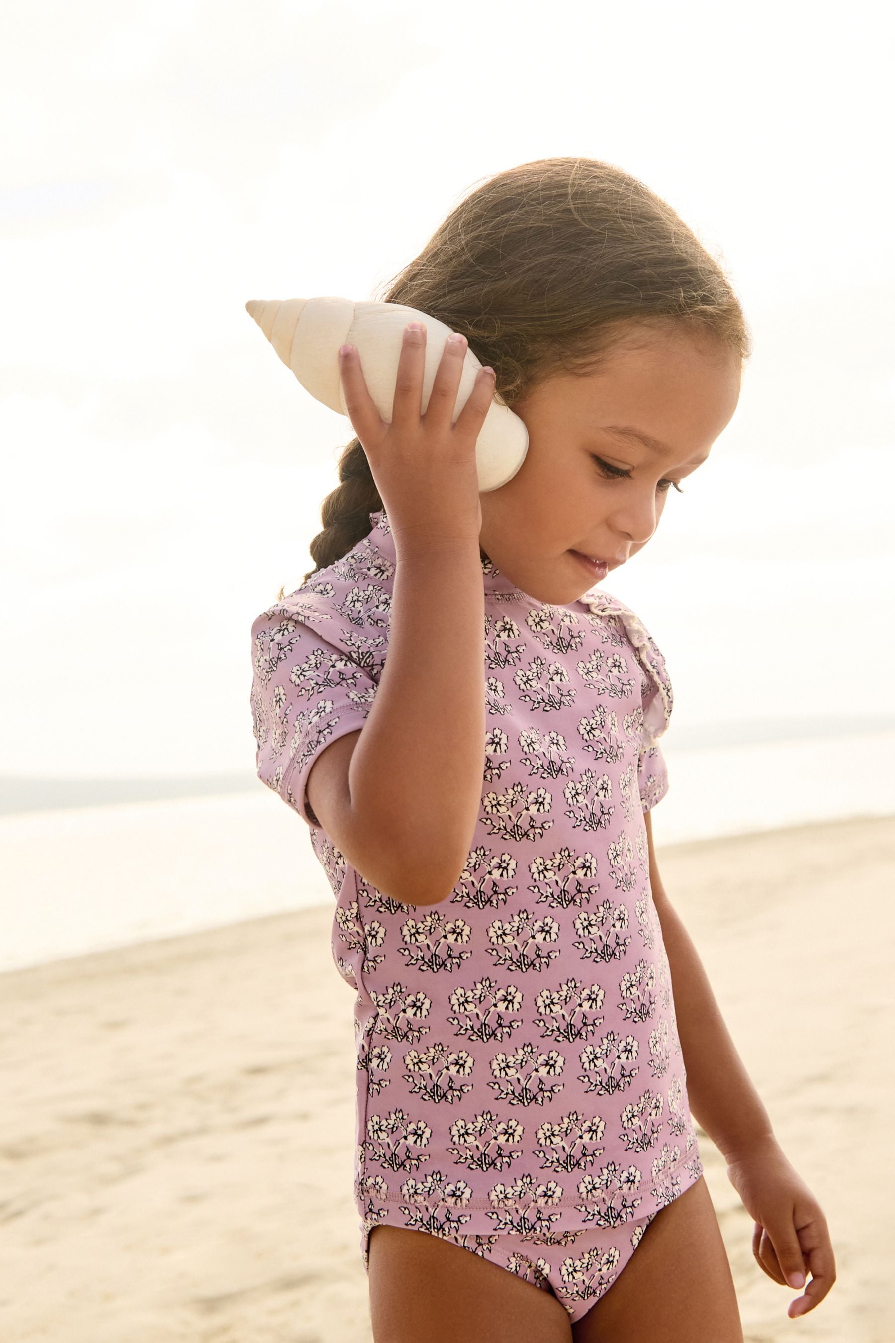 Lilac Purple Floral Sunsafe Swim Set (3mths-16yrs)