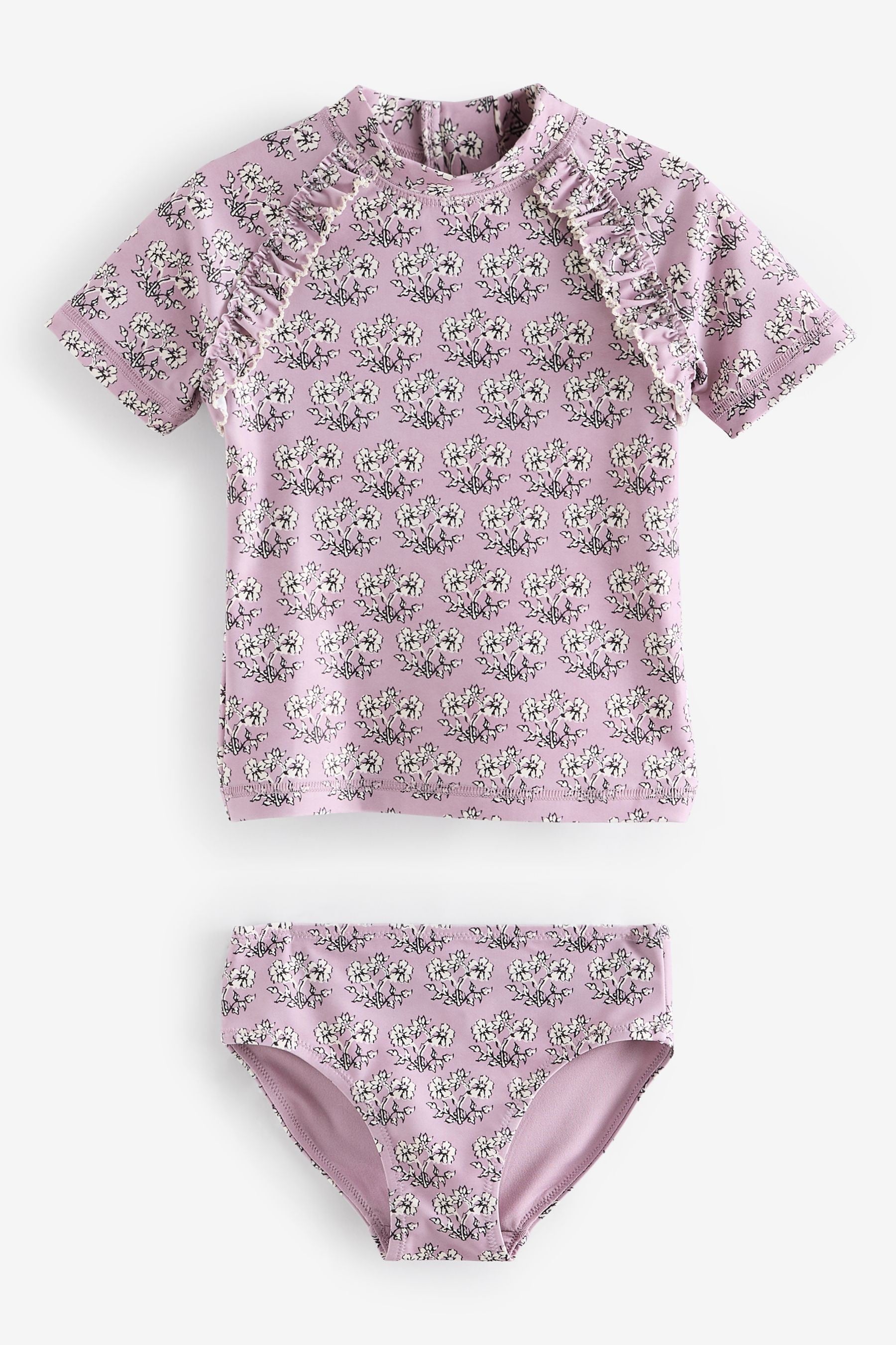 Lilac Purple Floral Sunsafe Swim Set (3mths-16yrs)