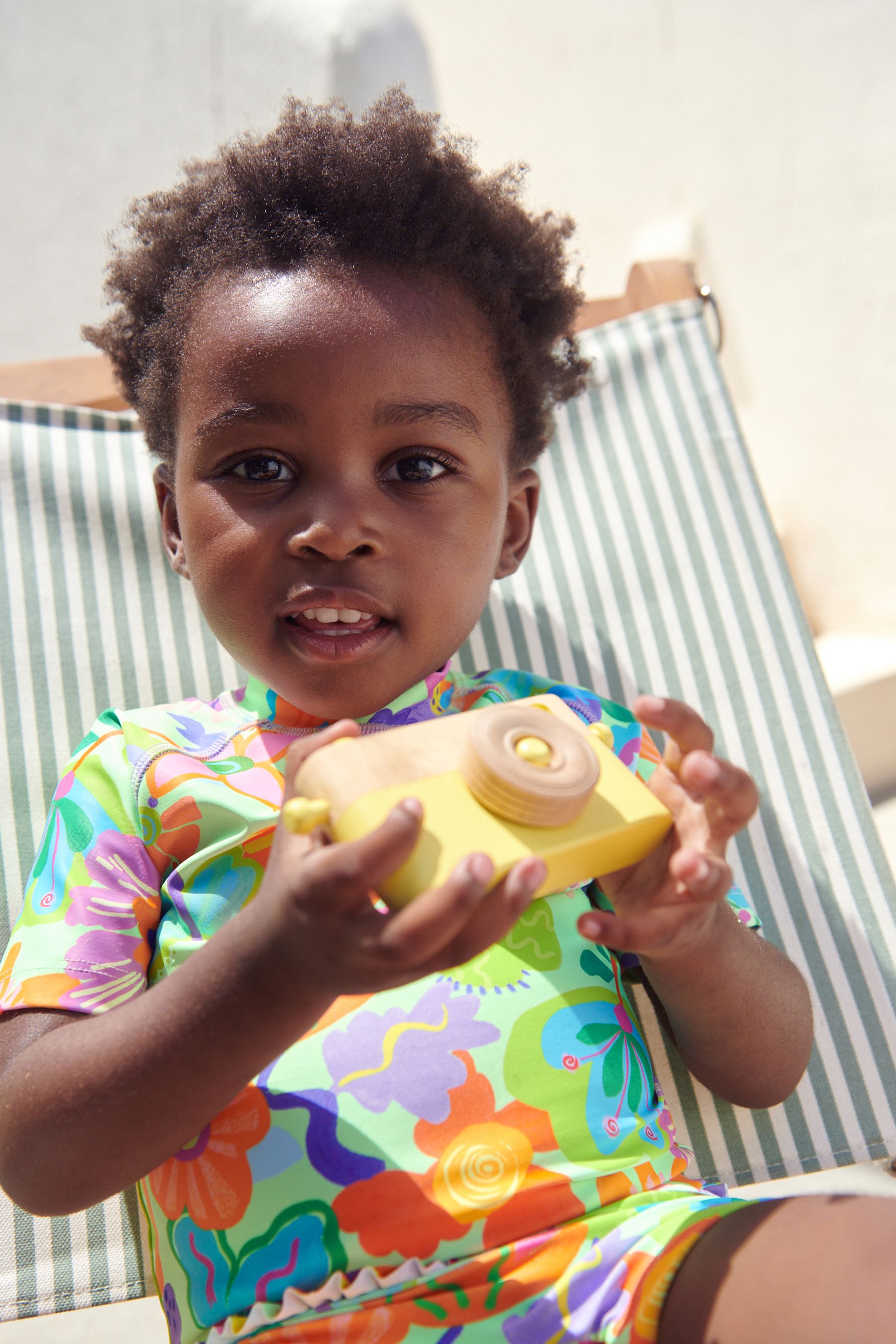 Lime Green Tropical Sunsafe Swim Set (3mths-7yrs)