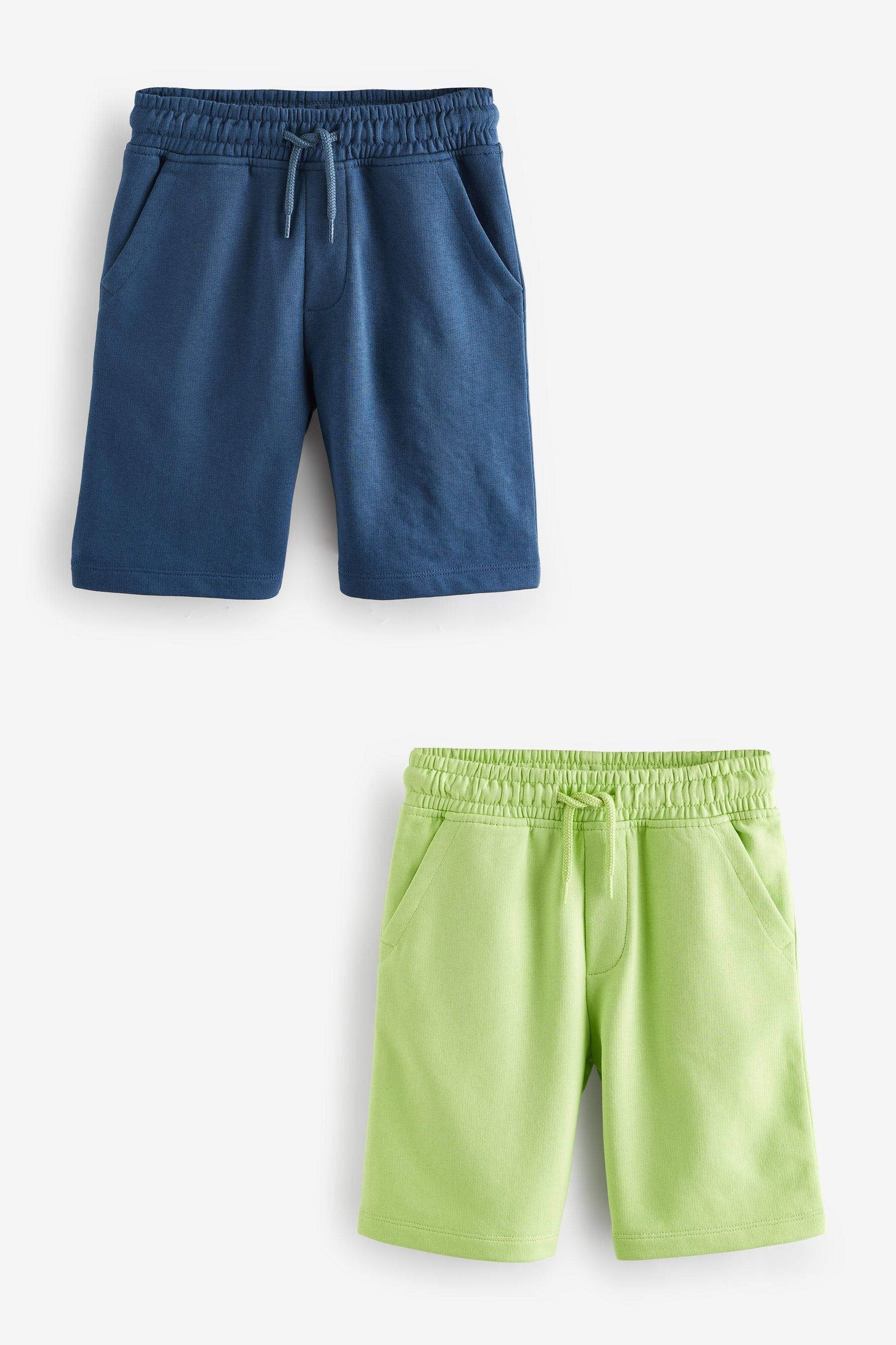 Green/Blue Basic Jersey Shorts (3-16yrs)