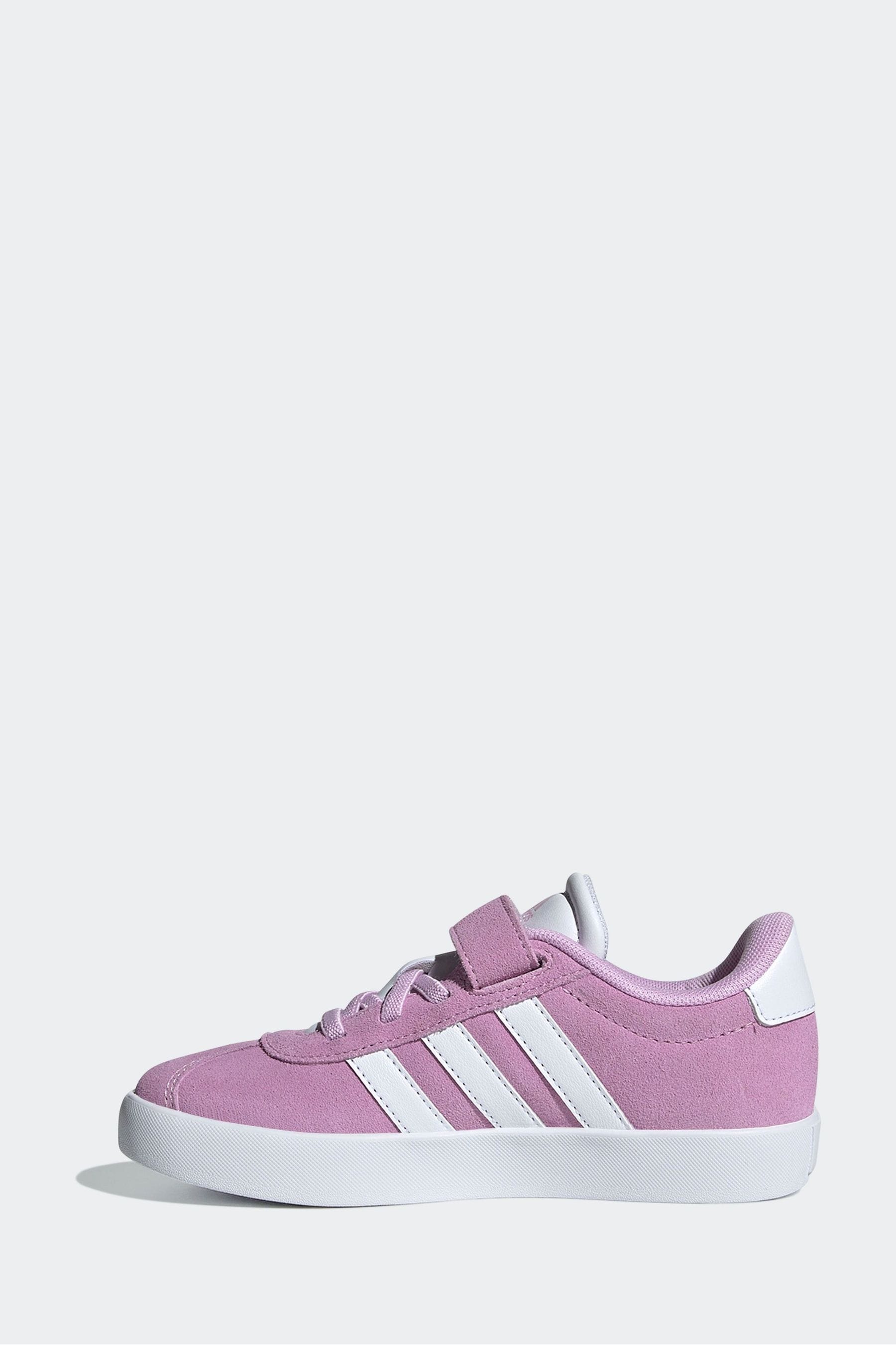 Lilac Purple adidas Kids Sportswear VL Court 3.0 Trainers