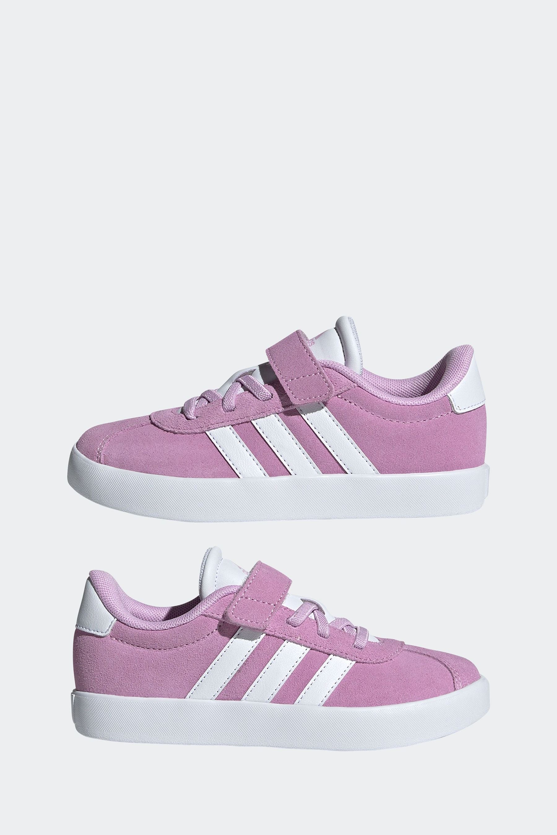 Lilac Purple adidas Kids Sportswear VL Court 3.0 Trainers