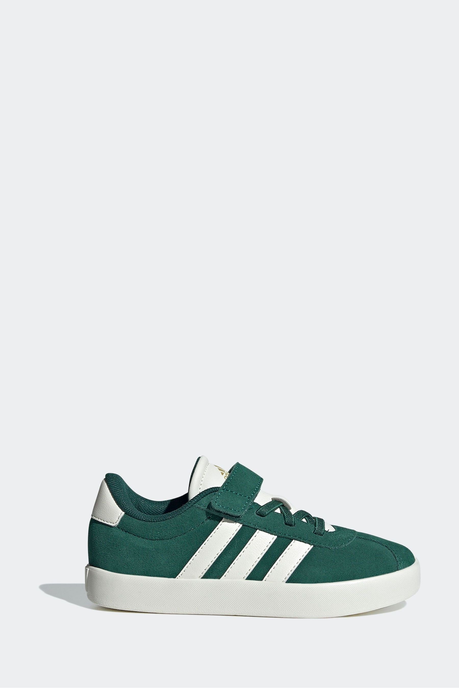 Green adidas Kids VL Court 3.0 Trainers