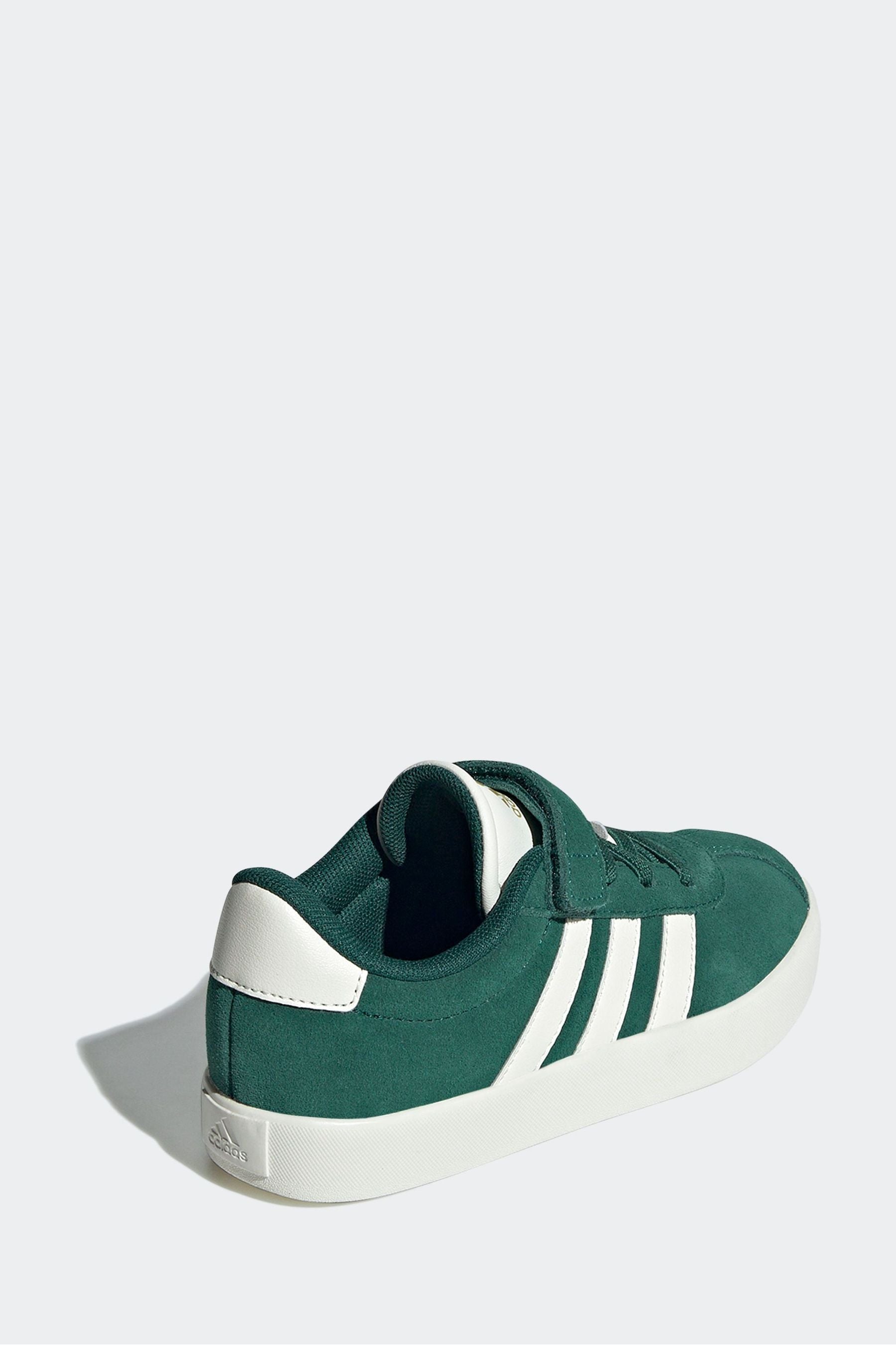 Green adidas Kids VL Court 3.0 Skateboarding Shoes