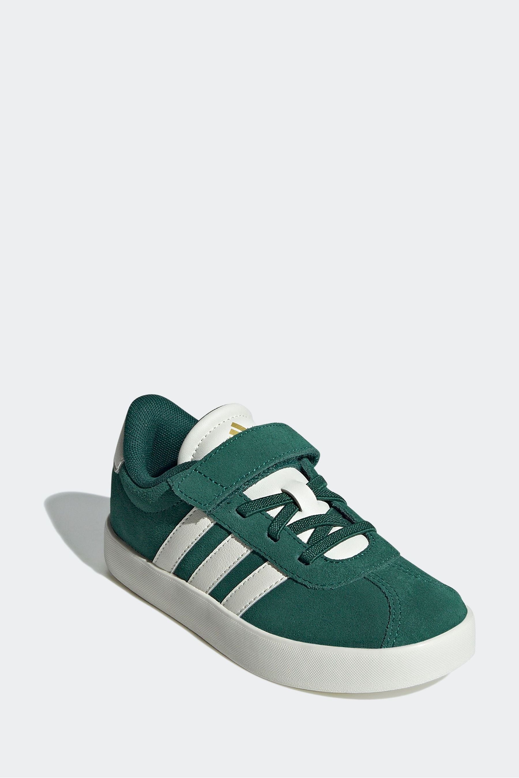 Green adidas Kids VL Court 3.0 Skateboarding Shoes