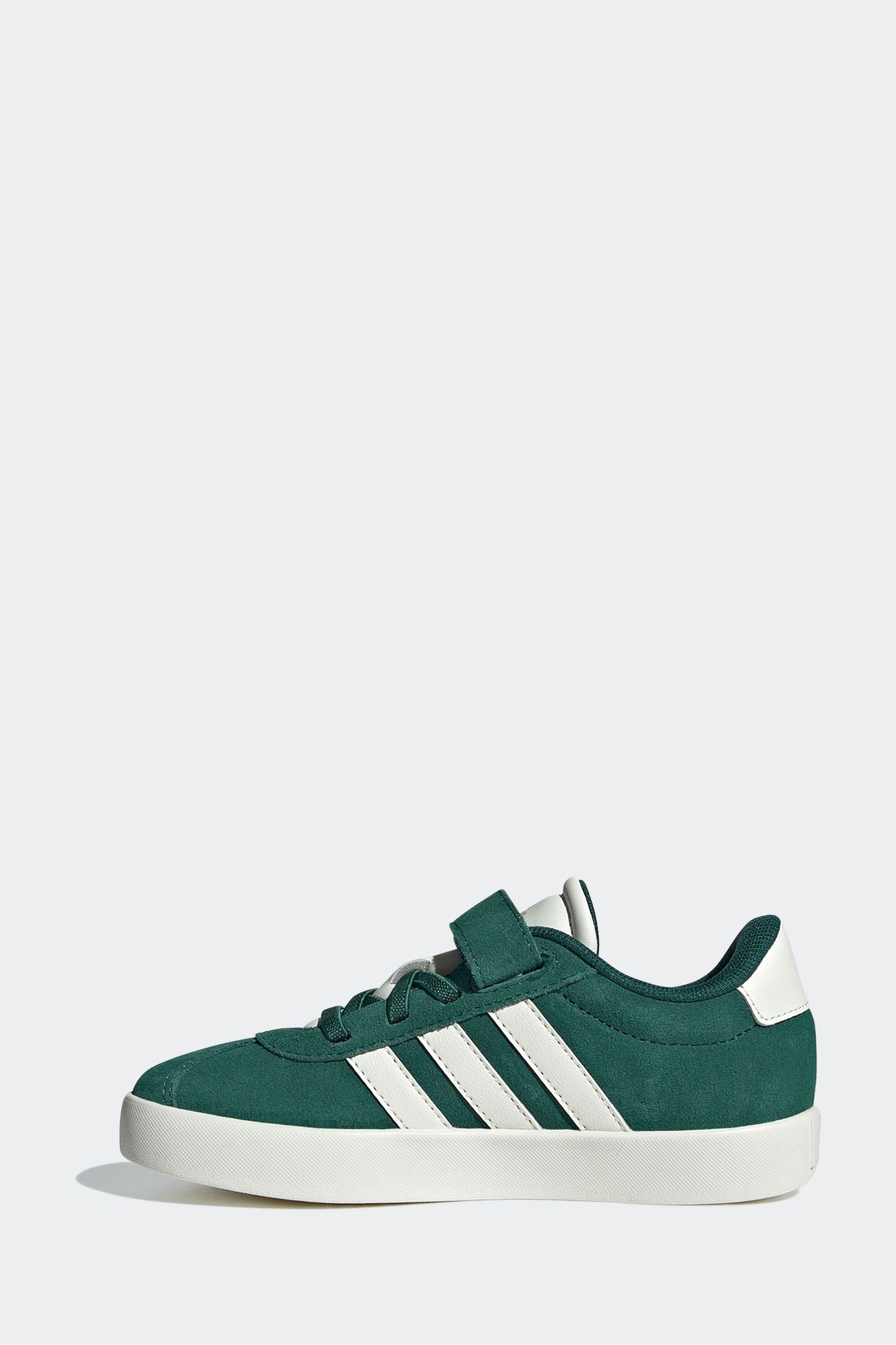 Green adidas Kids VL Court 3.0 Skateboarding Shoes