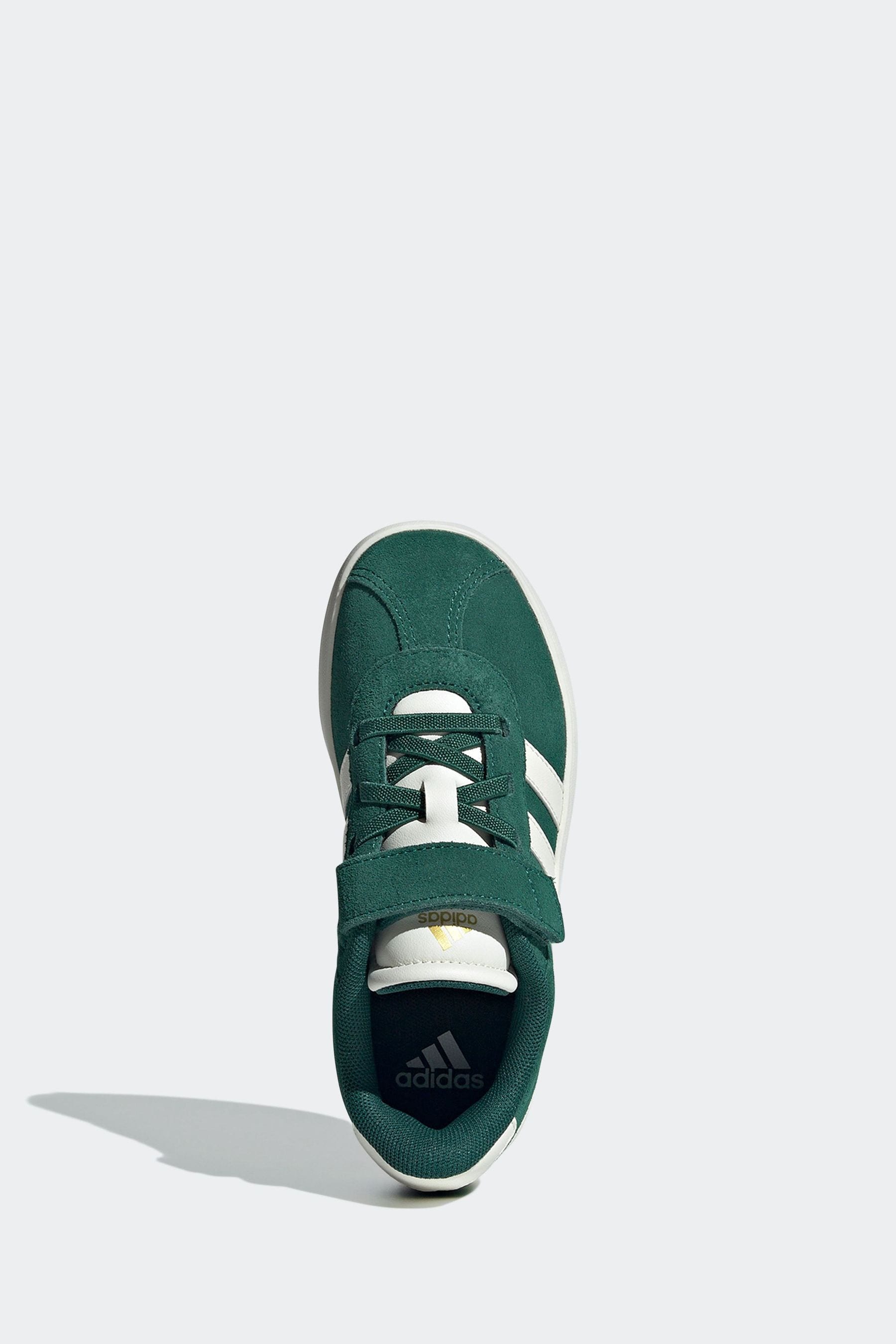 Green adidas Kids VL Court 3.0 Skateboarding Shoes