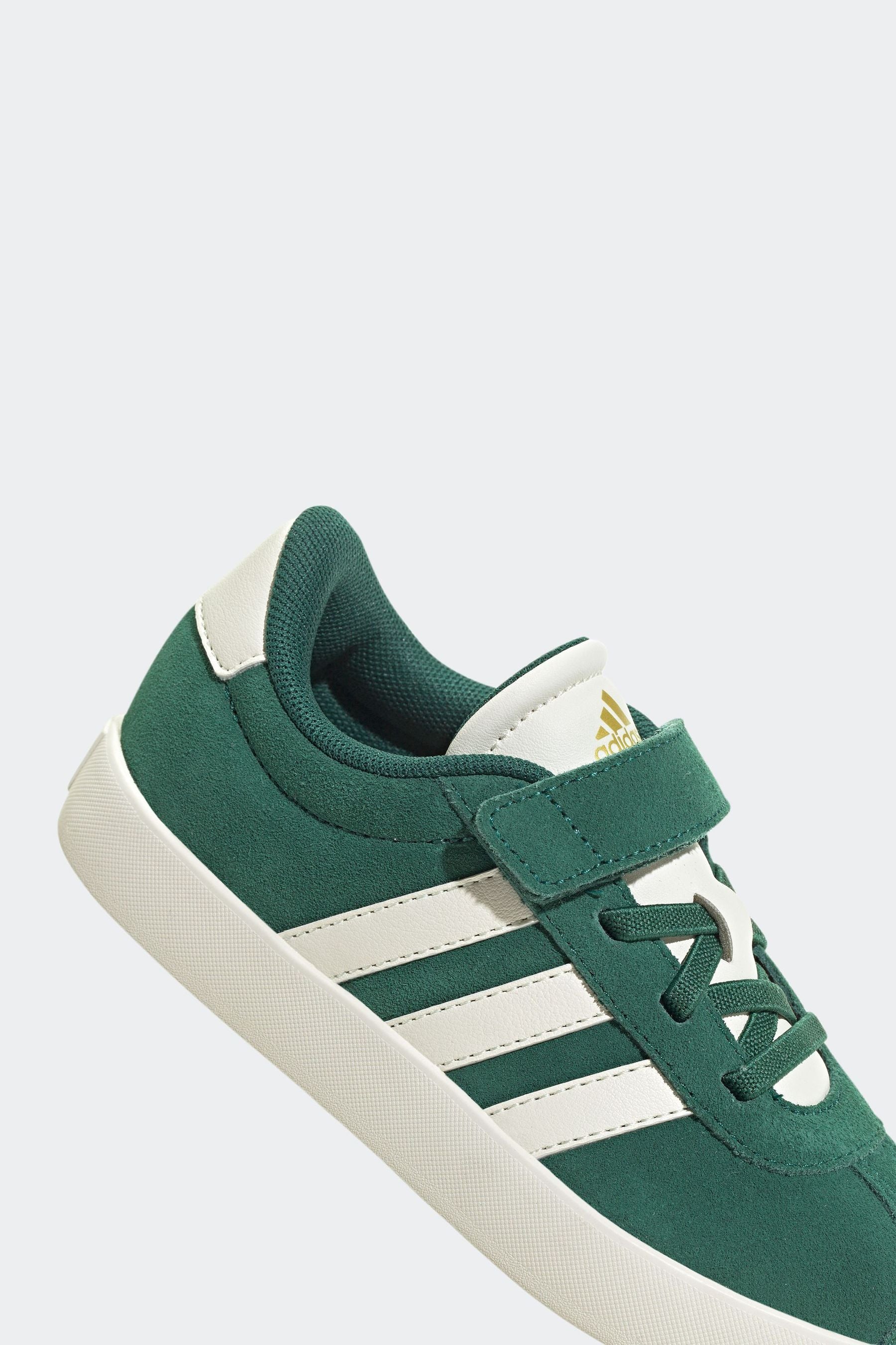 Green adidas Kids VL Court 3.0 Skateboarding Shoes