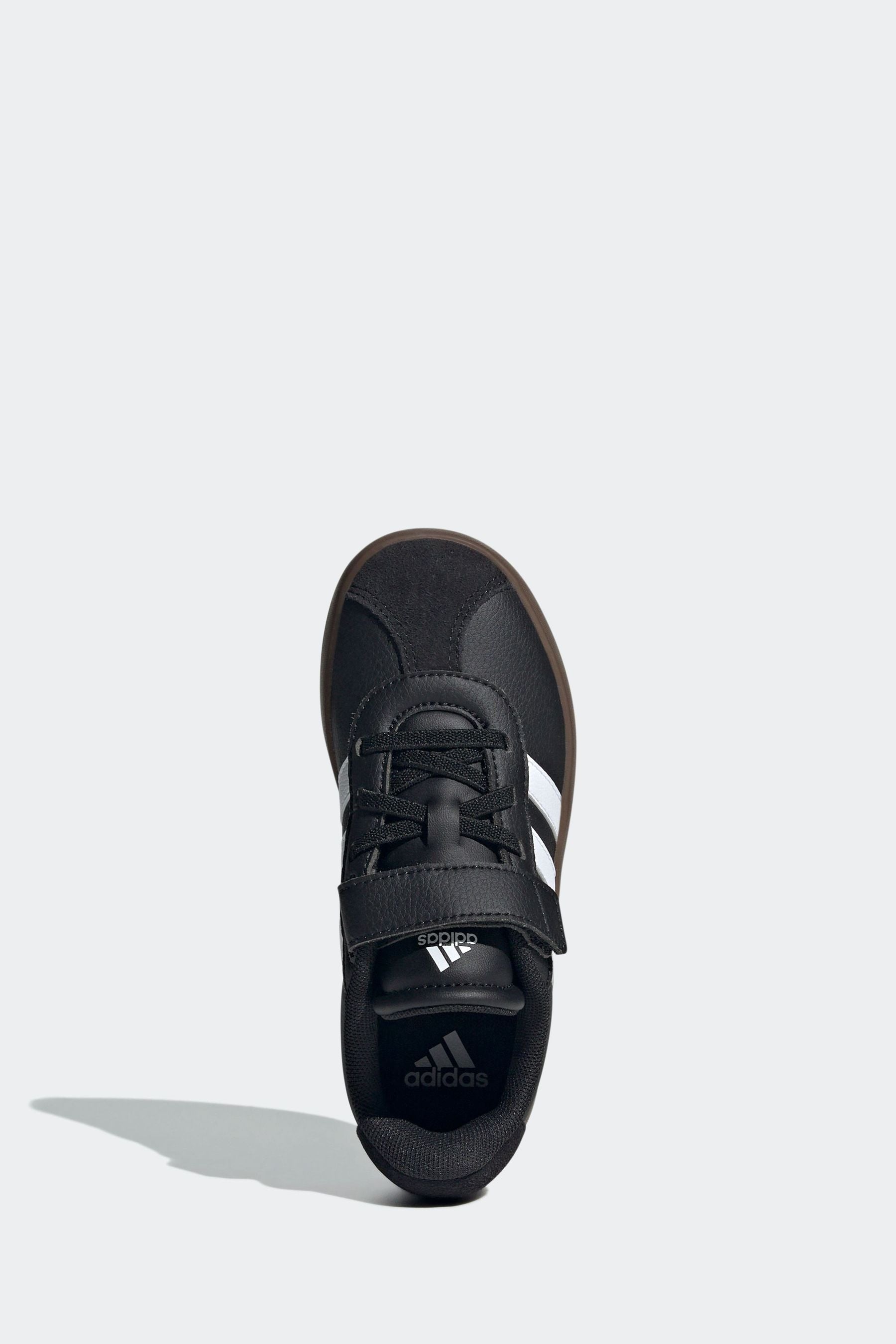 Black/White adidas Kids VL Court 3.0 Skateboarding Shoes