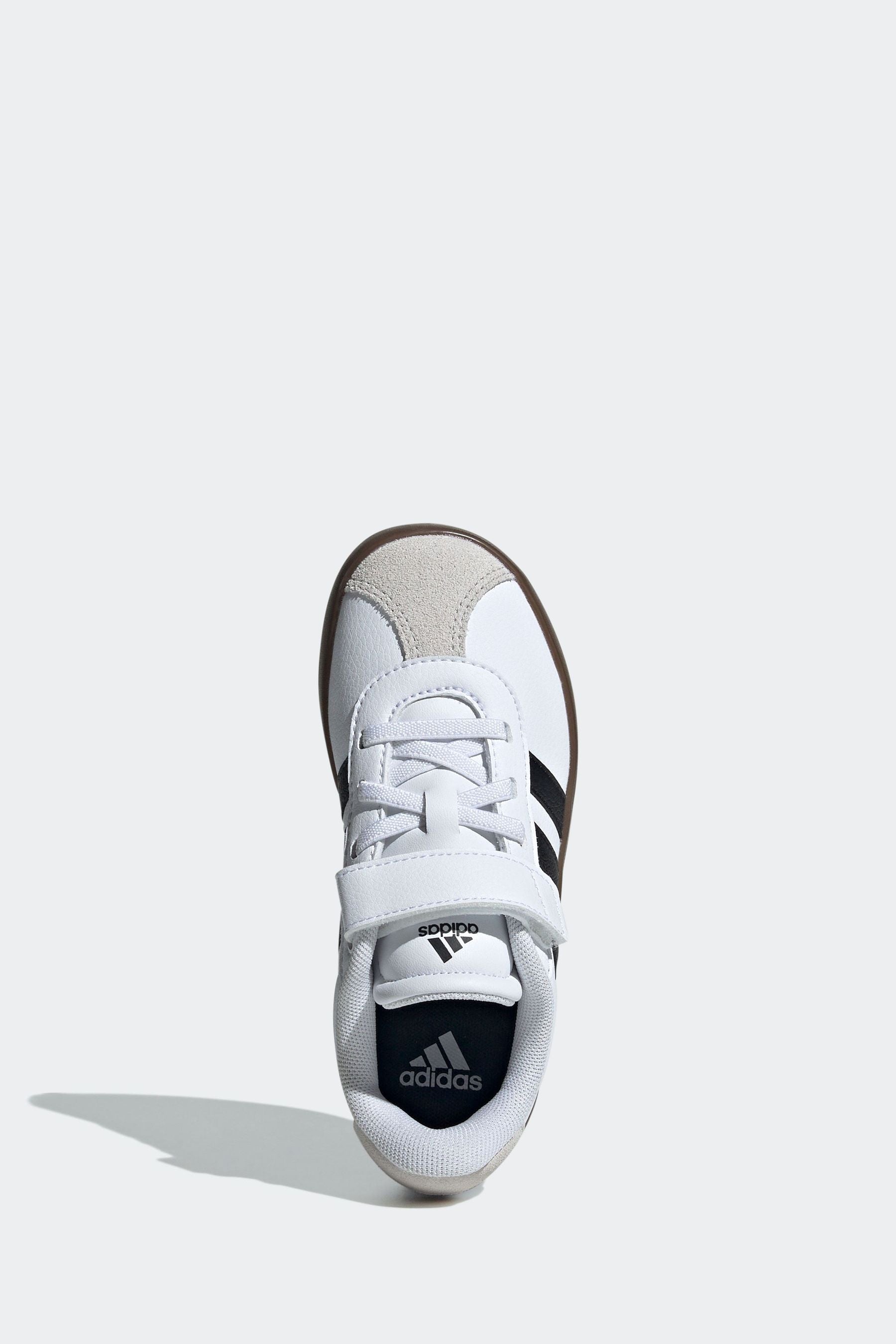 White/Black adidas Kids VL Court 3.0 Skateboarding Shoes