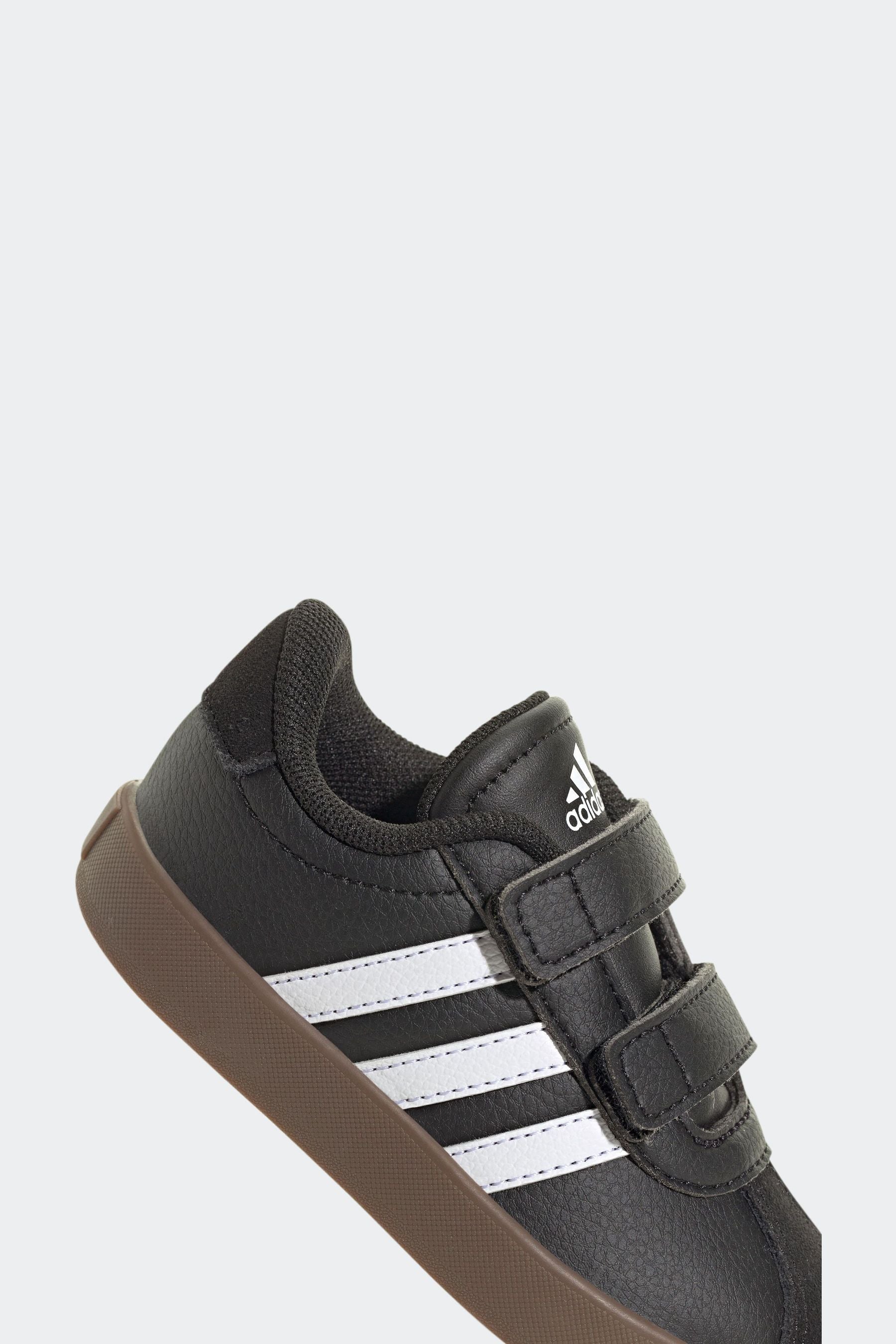 Black/White adidas Kids VL Court 3.0 Skateboarding Shoes