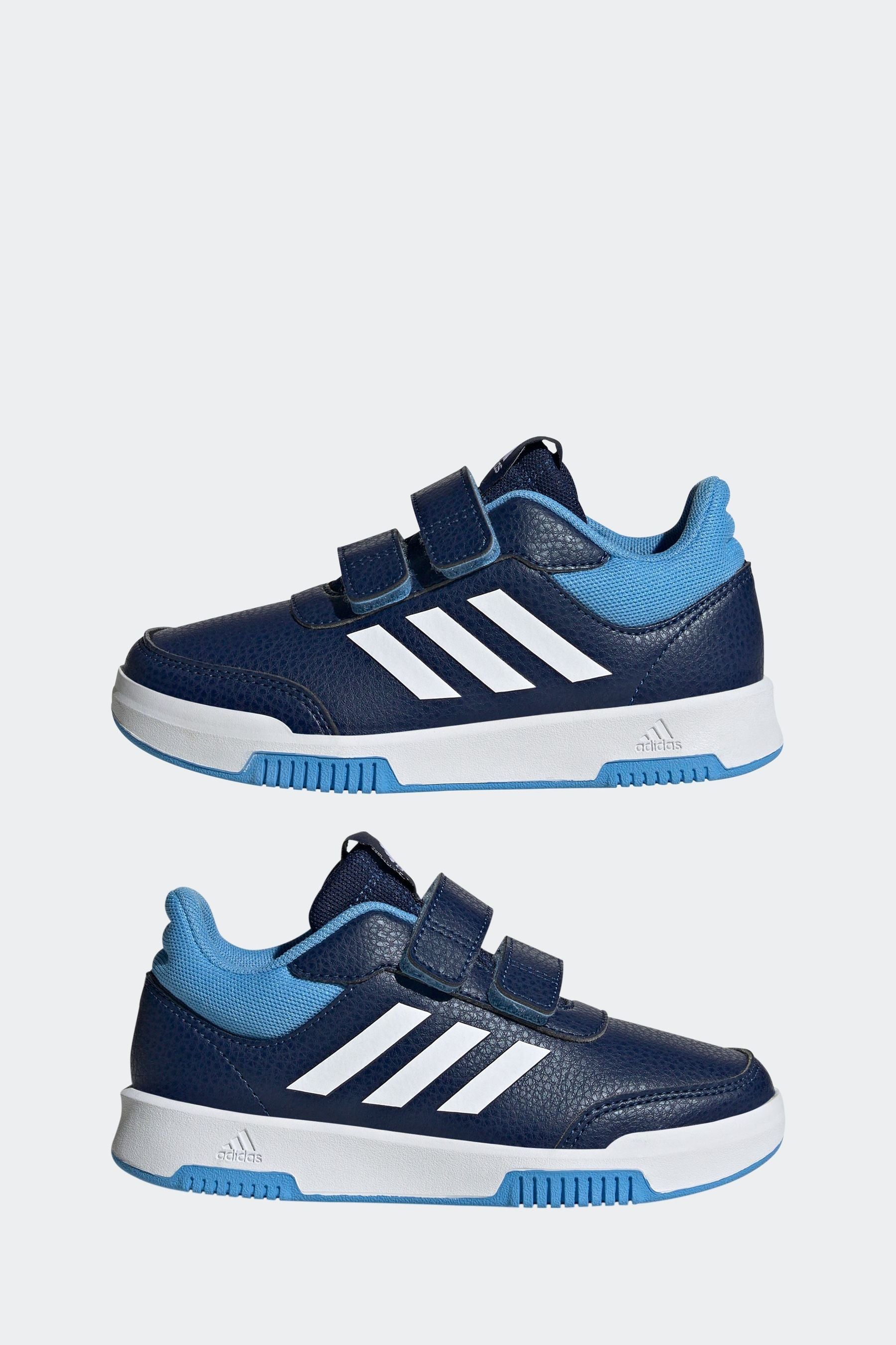 Blue/White adidas Tensaur Hook and Loop Shoes