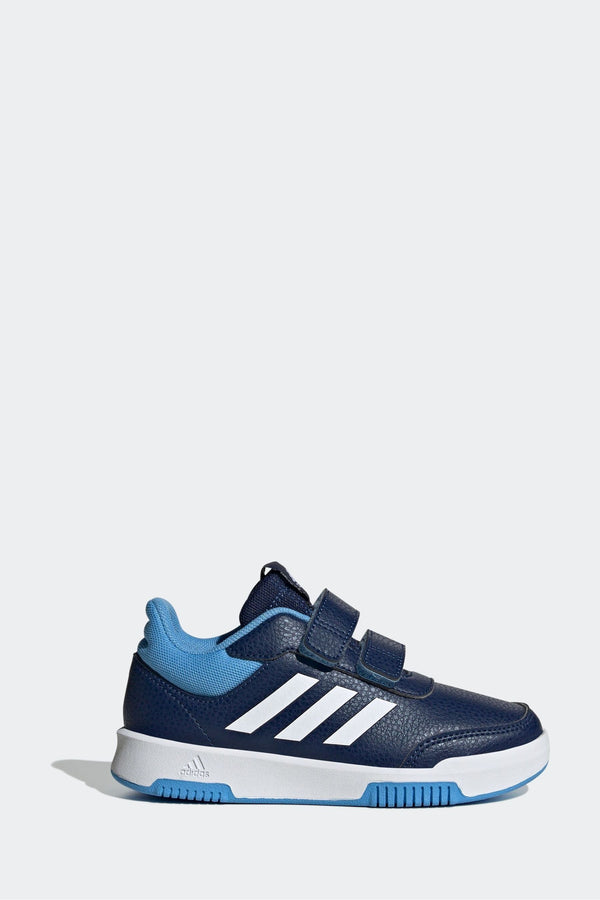 adidas Blue/White Hook and Loop Tensaur Hook and Loop Trainers