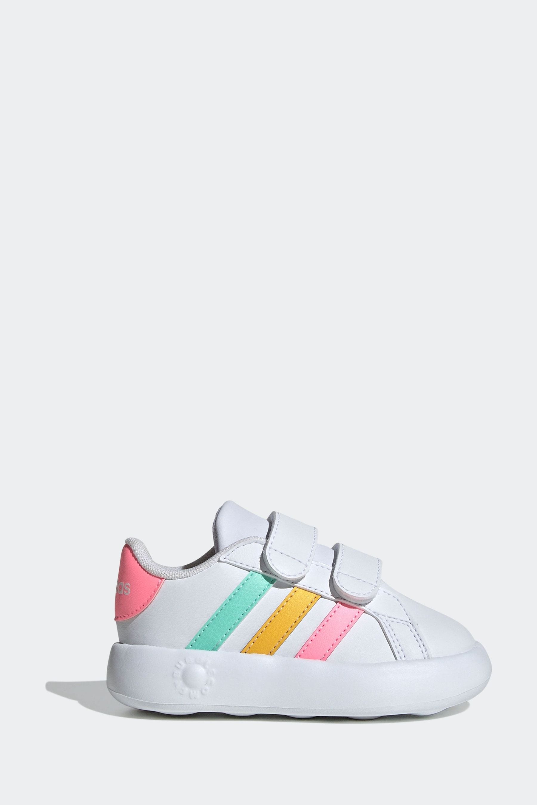 Off White/Pink Kids Grand Court 2.0 Shoes