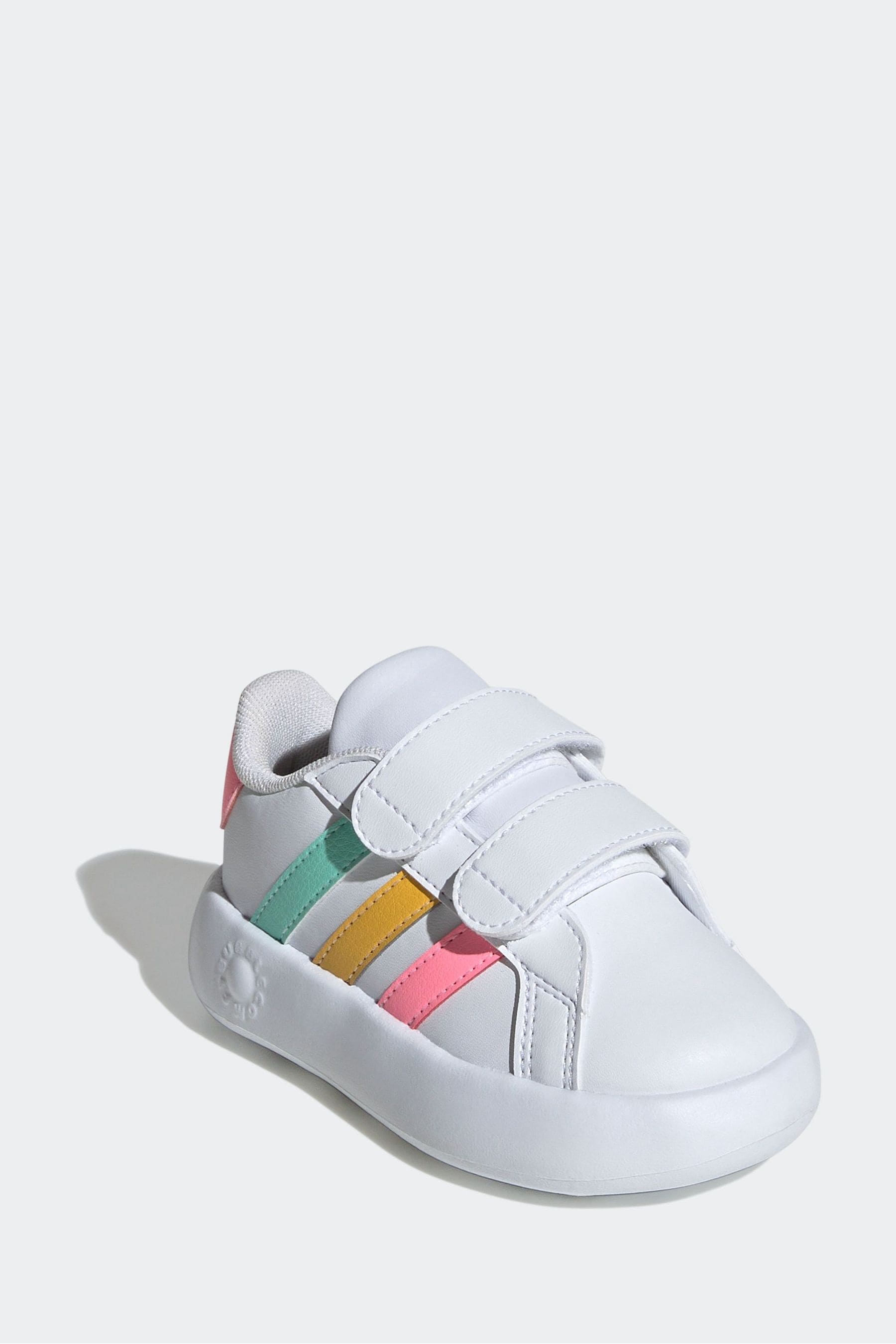 Off White/Pink Kids Grand Court 2.0 Shoes