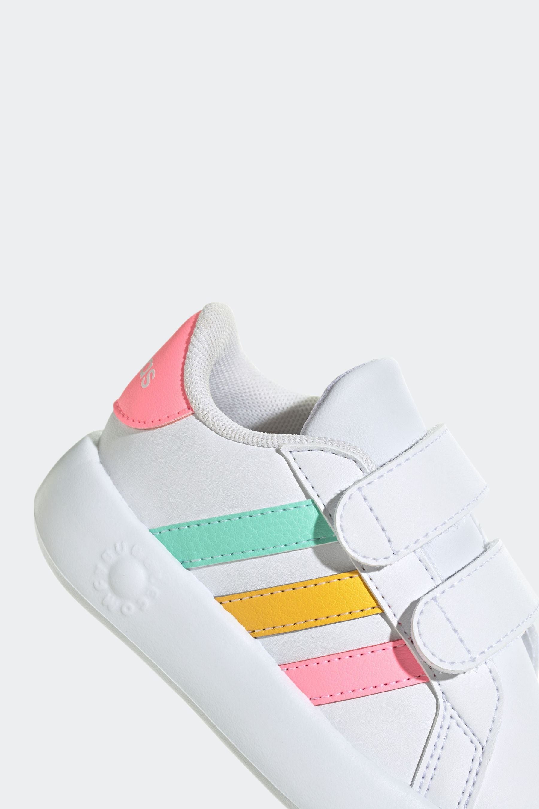 Off White/Pink Kids Grand Court 2.0 Shoes