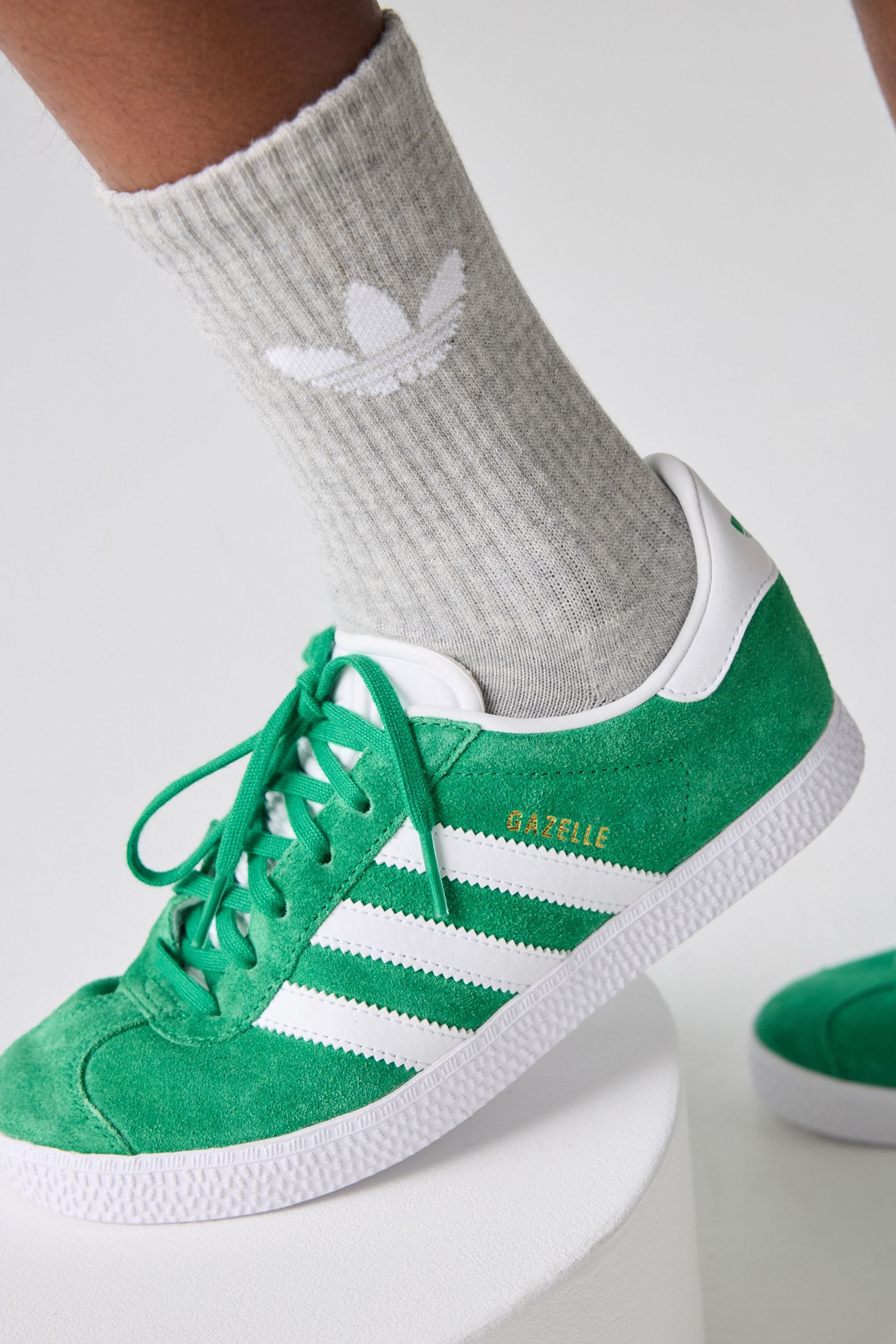 adidas Originals Green/White Gazelle Trainers