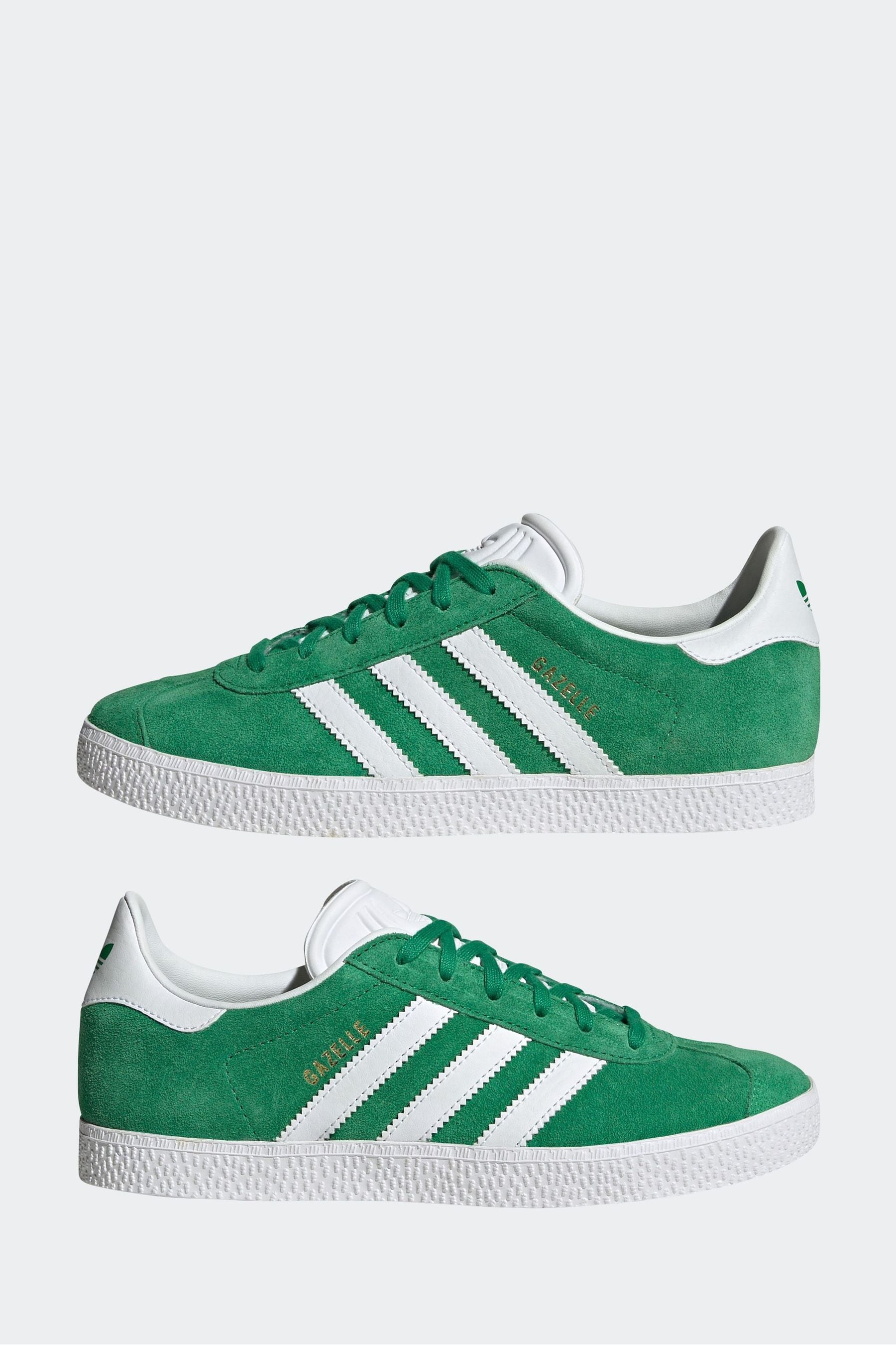 adidas Originals Green/White Gazelle Trainers