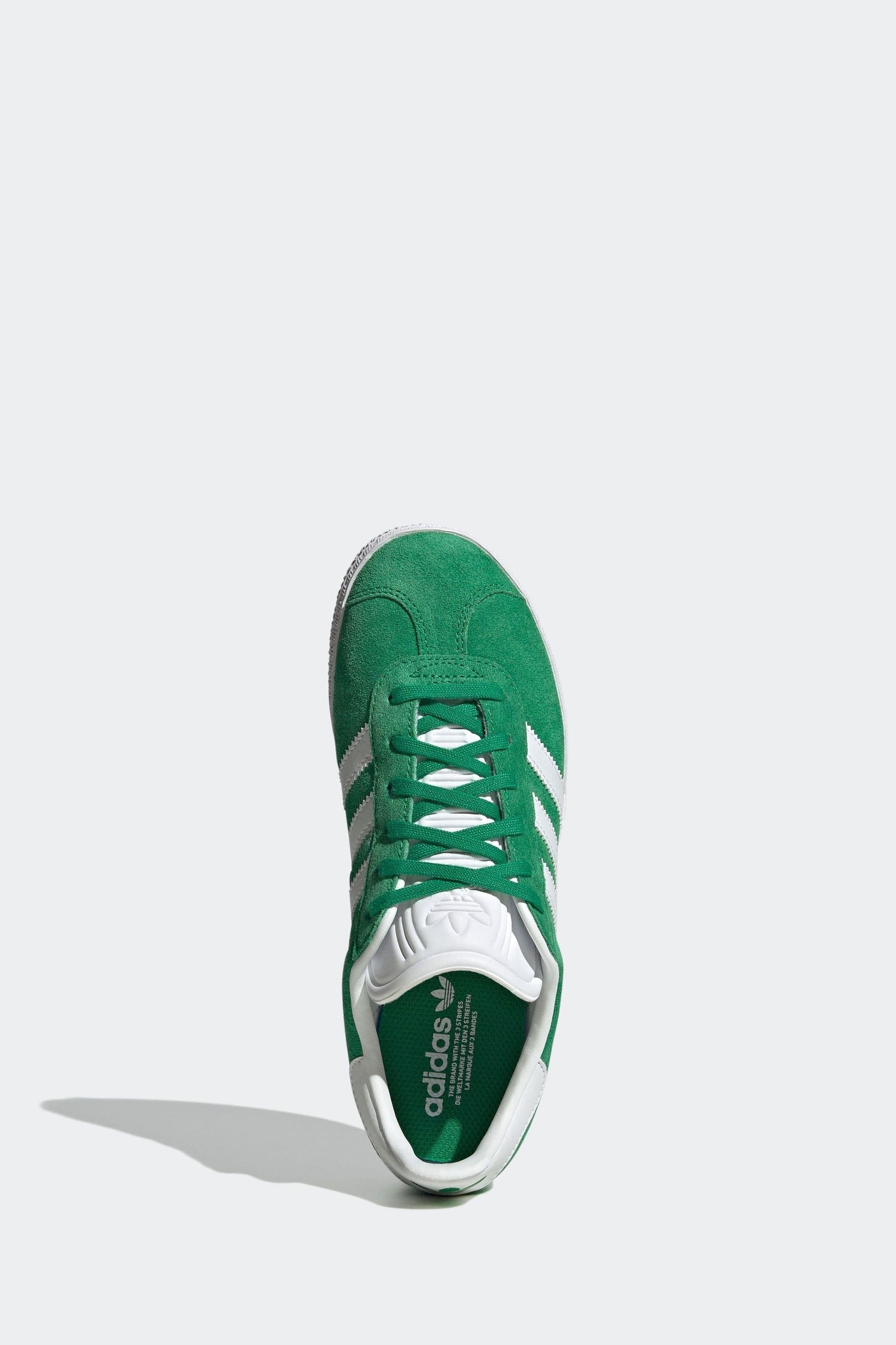 adidas Originals Green/White Gazelle Trainers