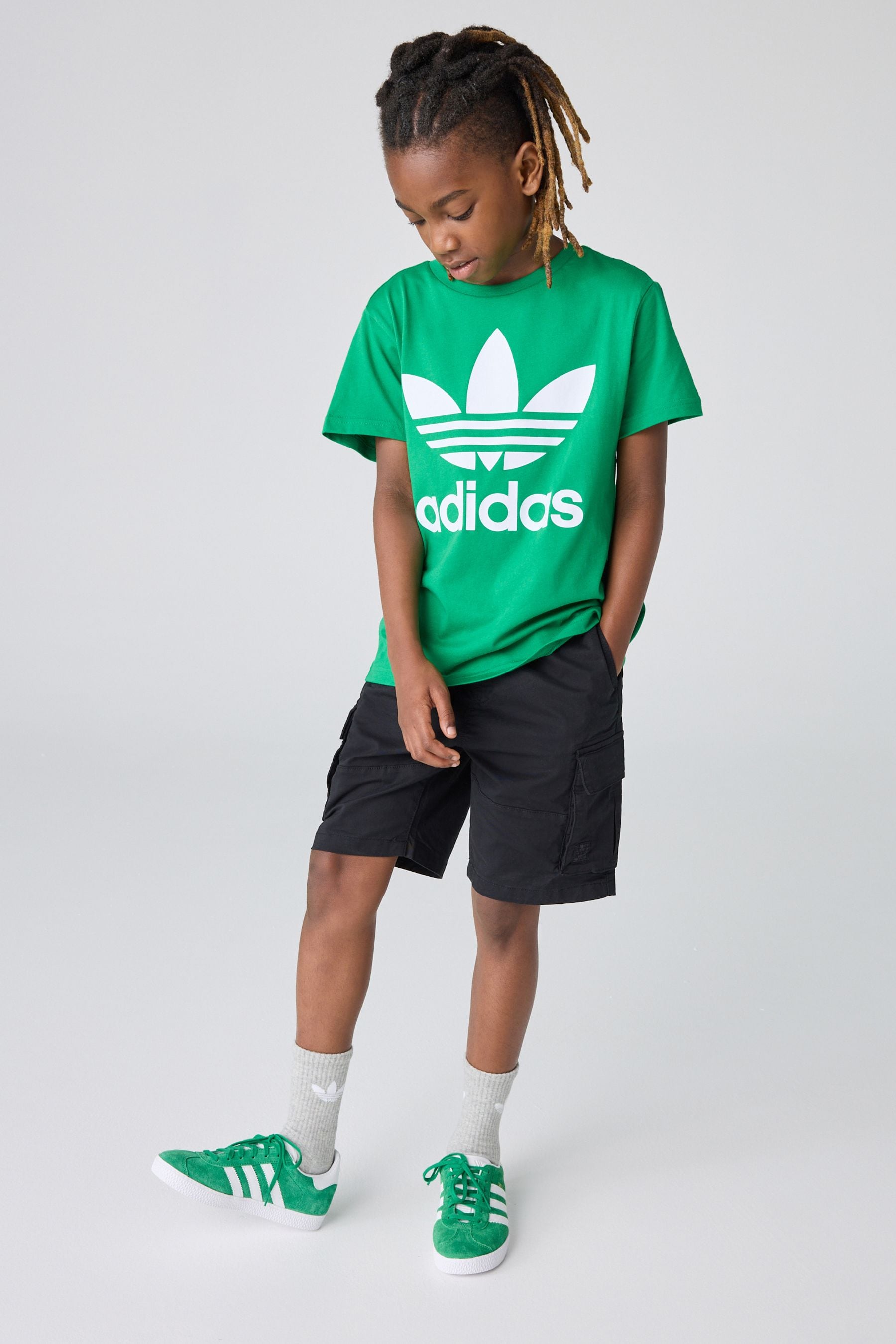 adidas Originals Green/White Gazelle Trainers