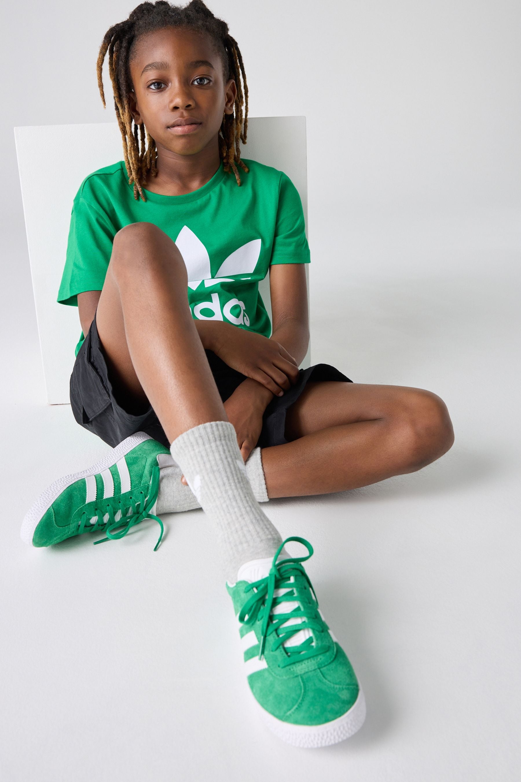 adidas Originals Green/White Gazelle Trainers