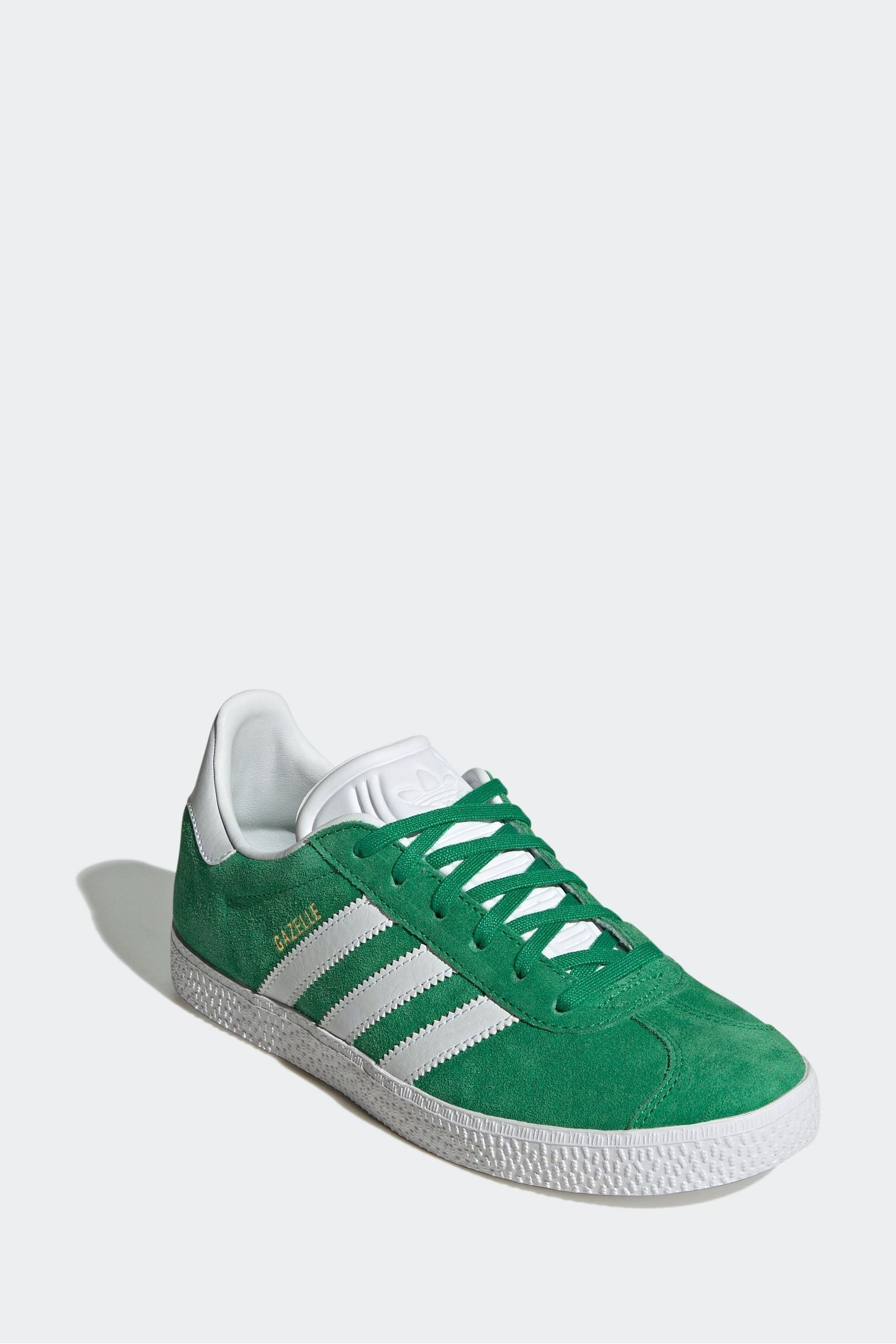 adidas Originals Green/White Gazelle Trainers