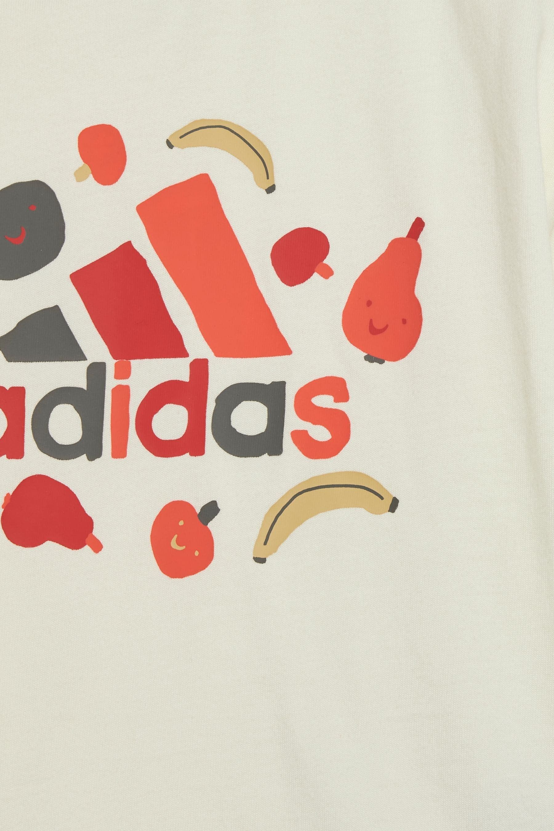 Red/Cream adidas Kids Sportswear Essentials All-Over Print T-Shirts Set