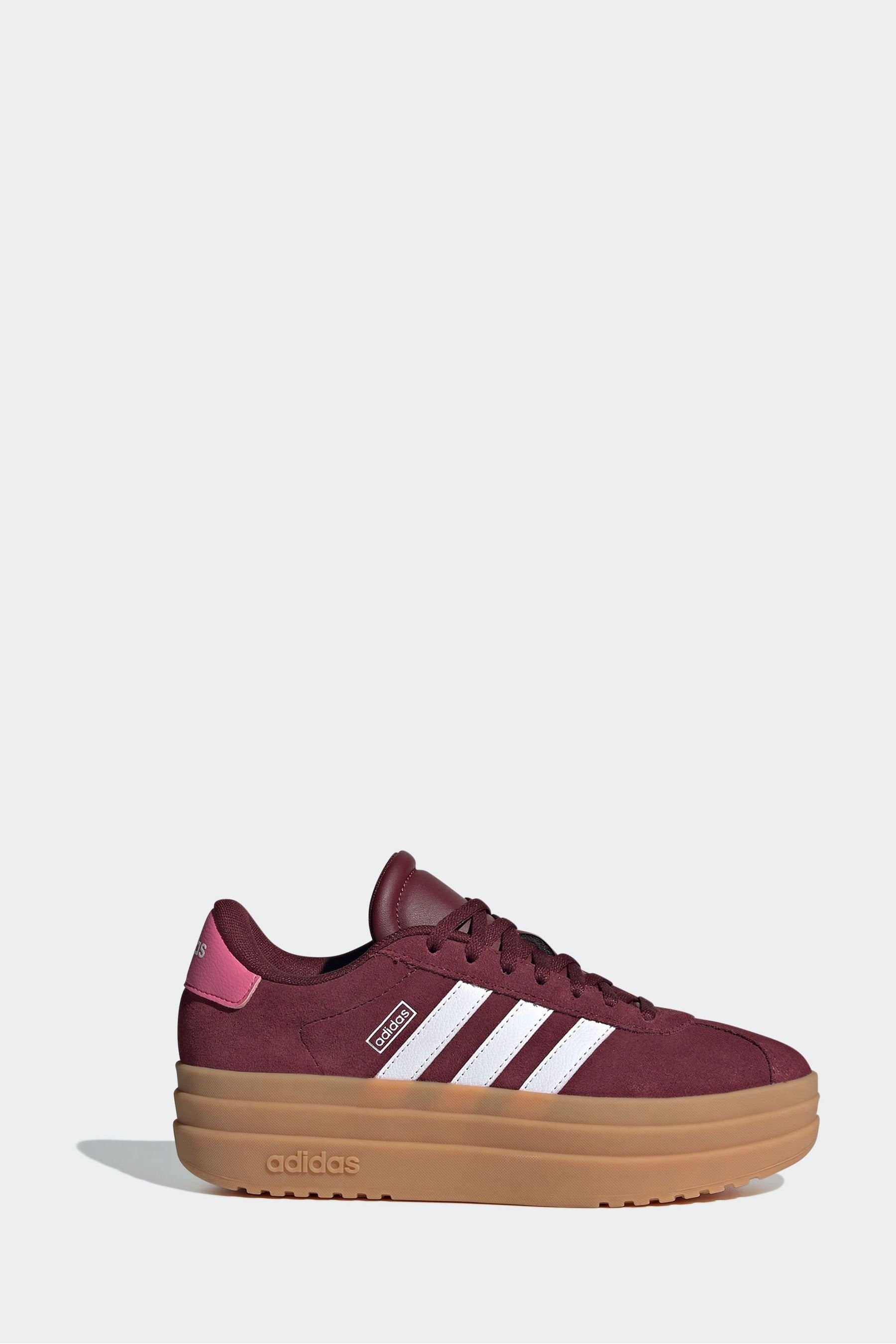 Berry Red adidas Kids VL Court Bold Trainers