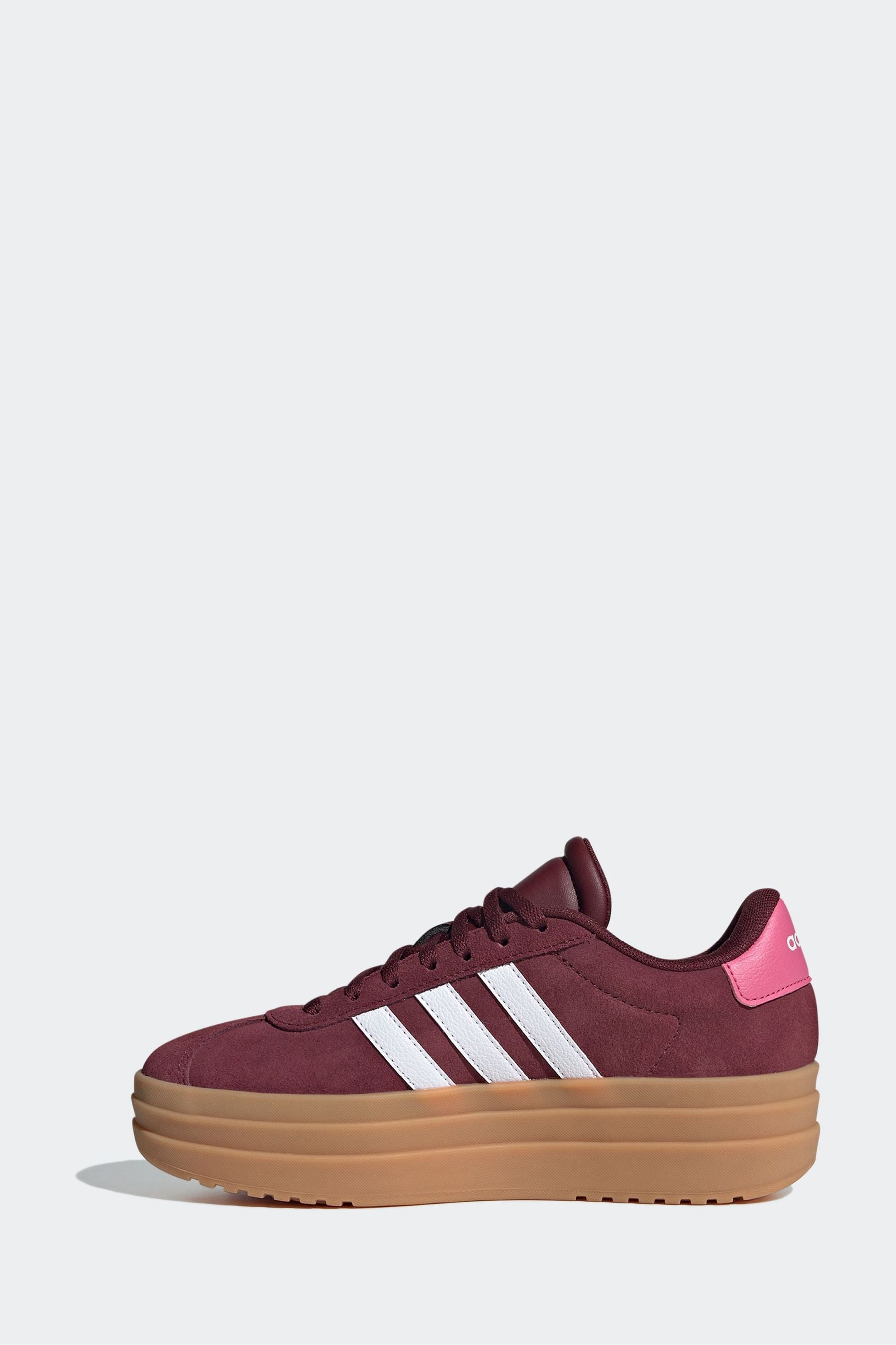 Berry Red adidas Kids VL Court Bold Trainers