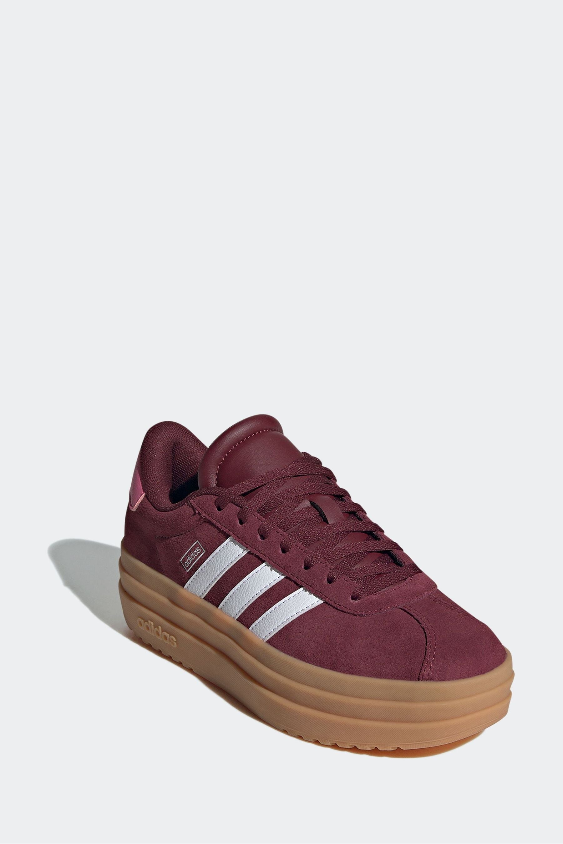 Berry Red adidas Kids VL Court Bold Trainers