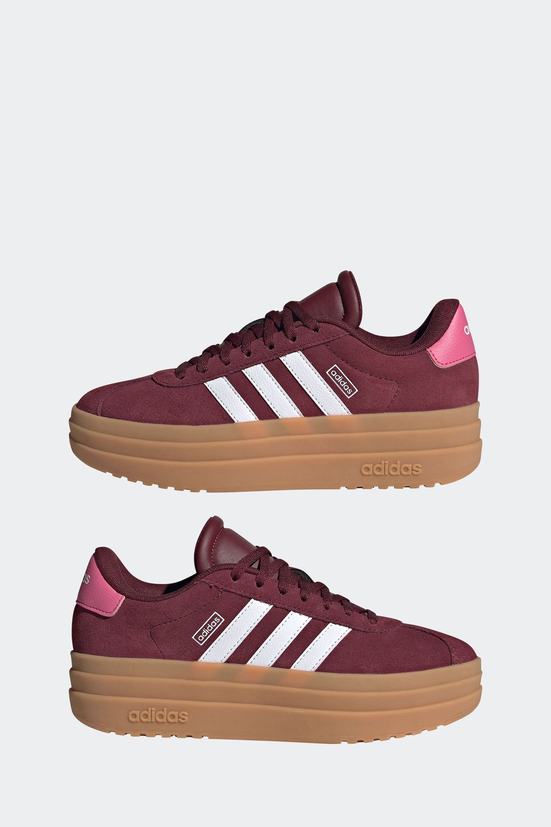 Berry Red adidas Kids VL Court Bold Trainers